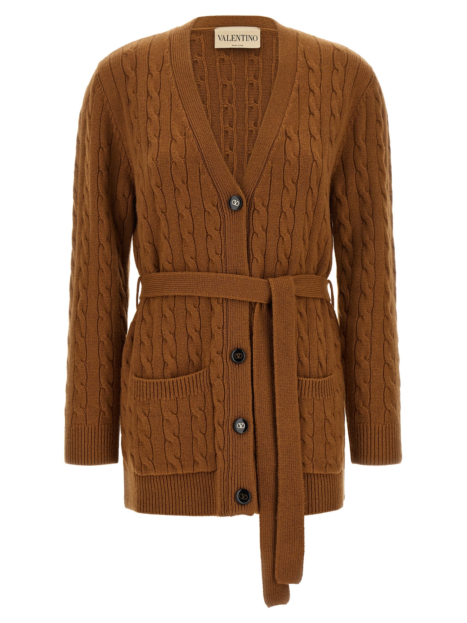 Valentino Garavani Brown Cashmere Cardigan Valentino Garavani
