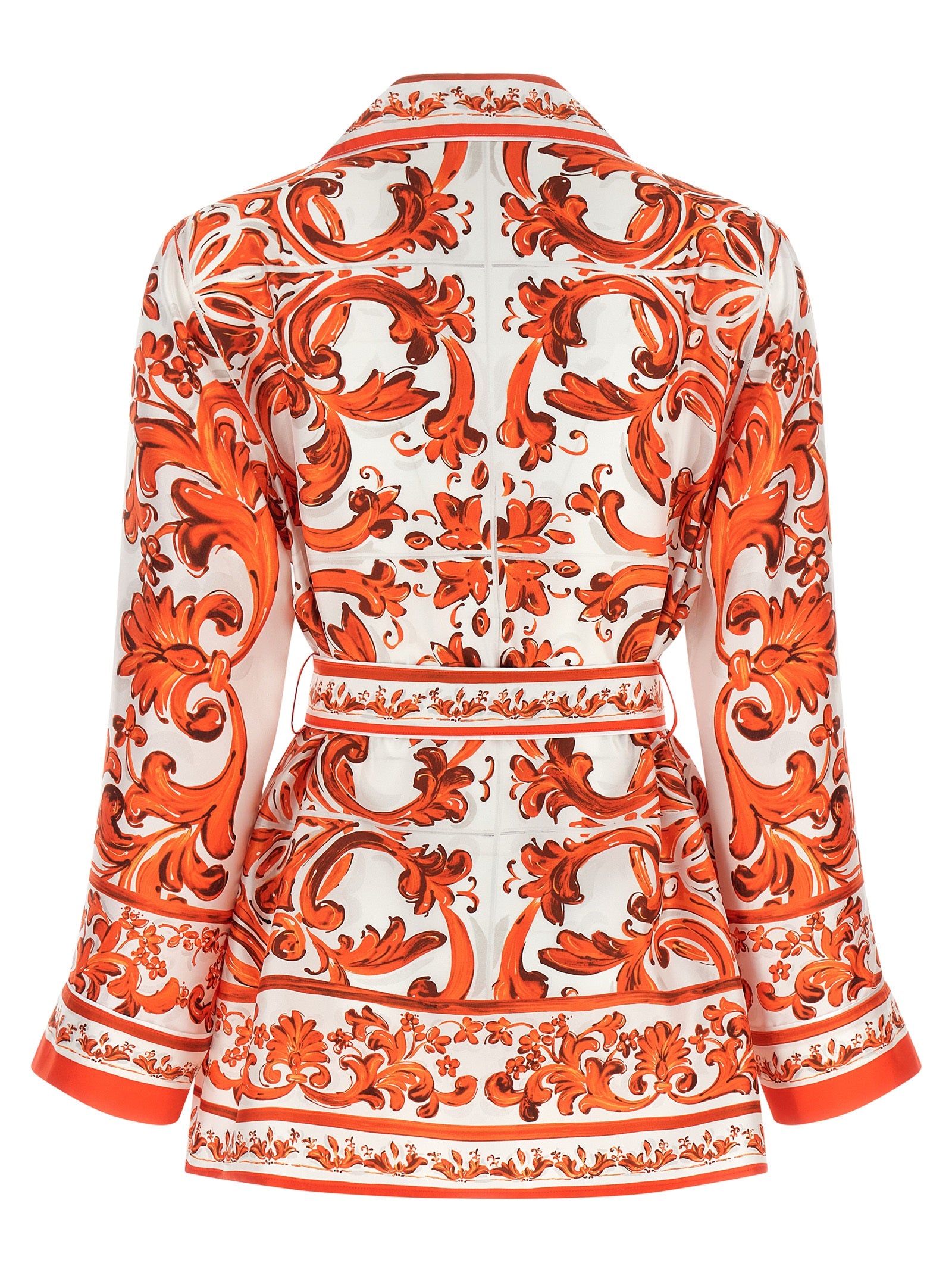 Dolce & Gabbana Orange Silk Blouse Dolce & Gabbana
