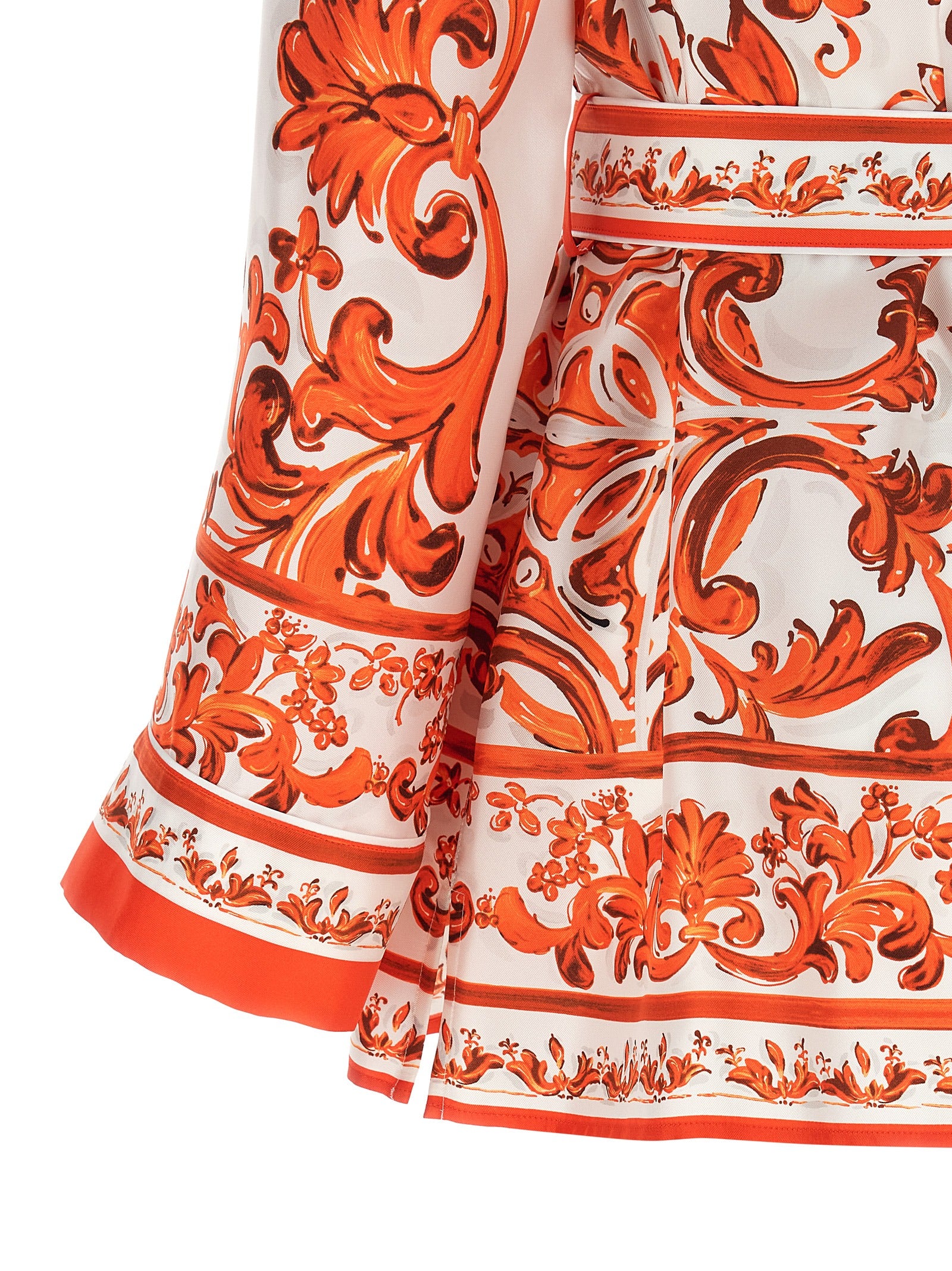 Dolce & Gabbana Orange Silk Blouse Dolce & Gabbana