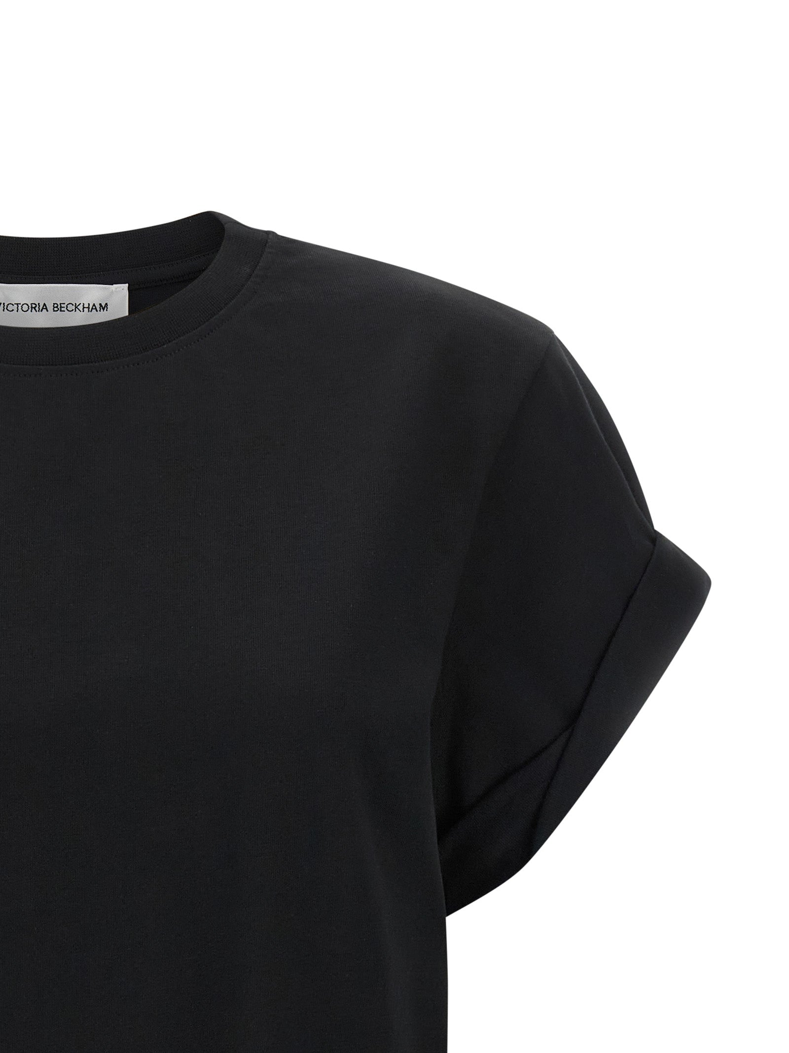 Victoria Beckham Black Cotton T-Shirt Victoria Beckham