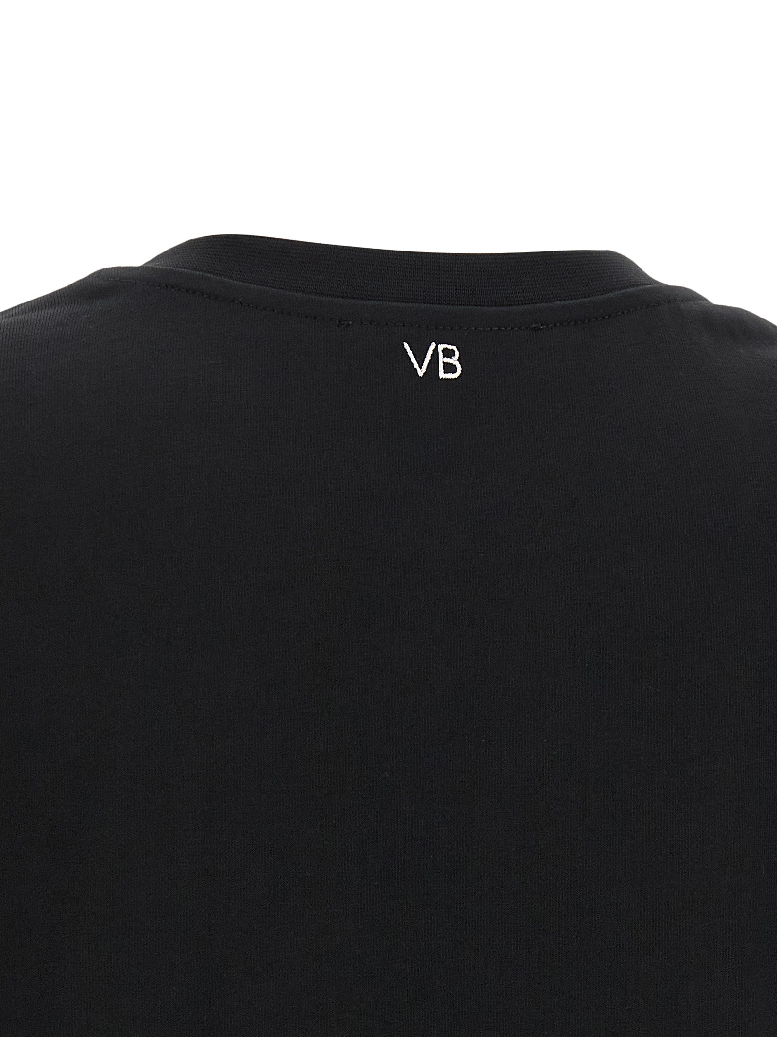 Victoria Beckham Black Cotton T-Shirt Victoria Beckham