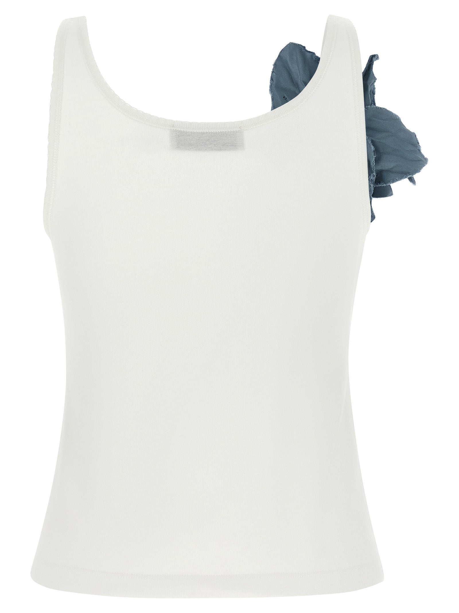 Tory Burch Blue Cotton Sleeveles T-Shirt Tory Burch