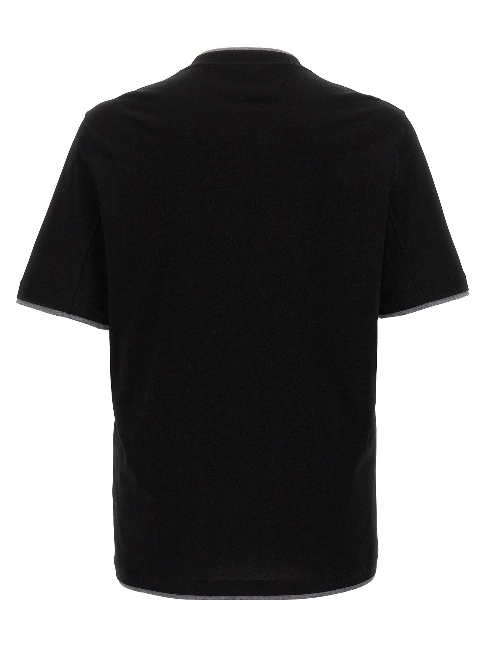 Brunello Cucinelli Black Cotton T-Shirt Brunello Cucinelli