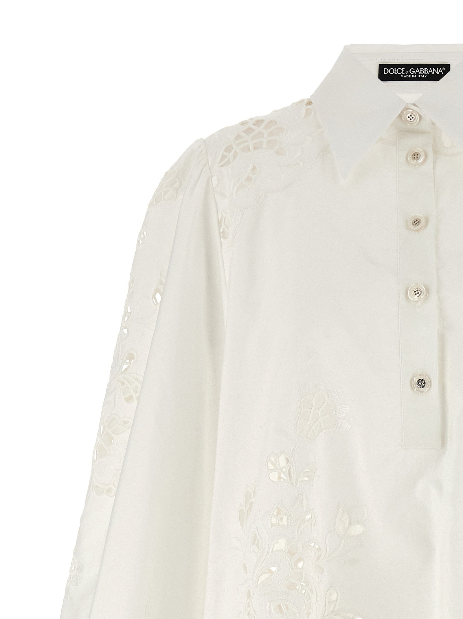 Dolce & Gabbana White Cotton Short Dress Dolce & Gabbana