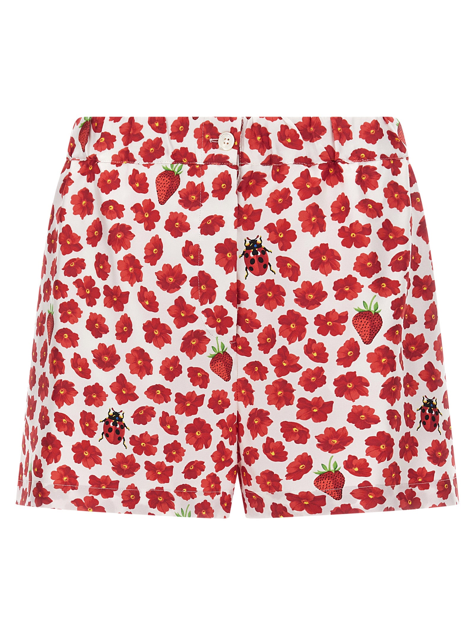 Versace Multicolor Silk Bermuda Shorts Versace