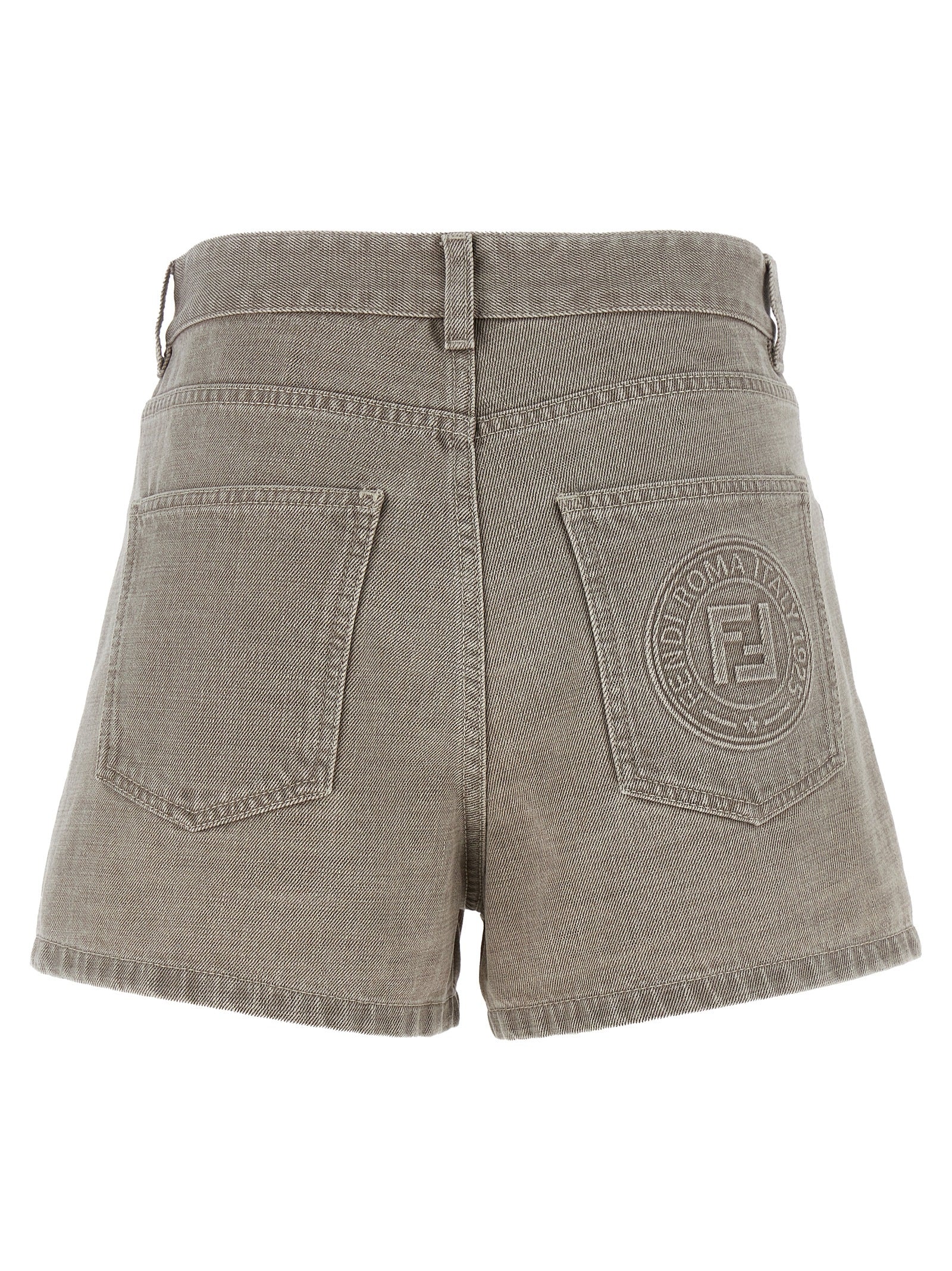 Fendi Beige Cotton Bermuda Shorts Fendi