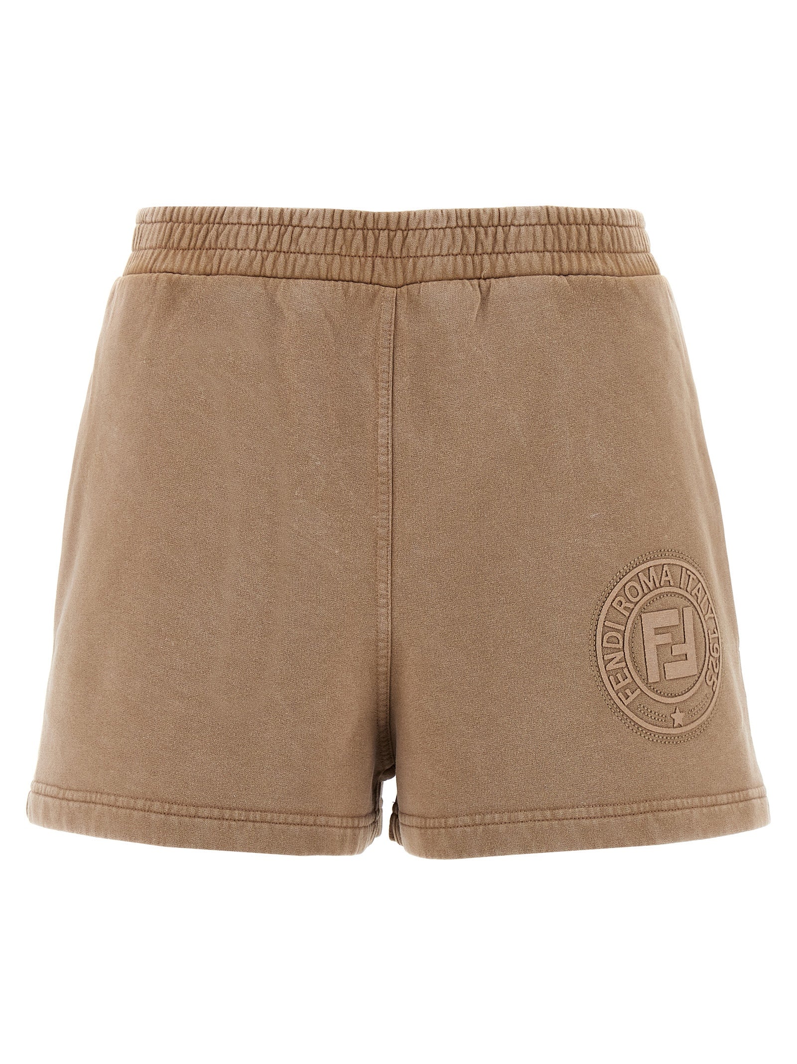 Fendi Brown Cotton Bermuda Shorts Fendi