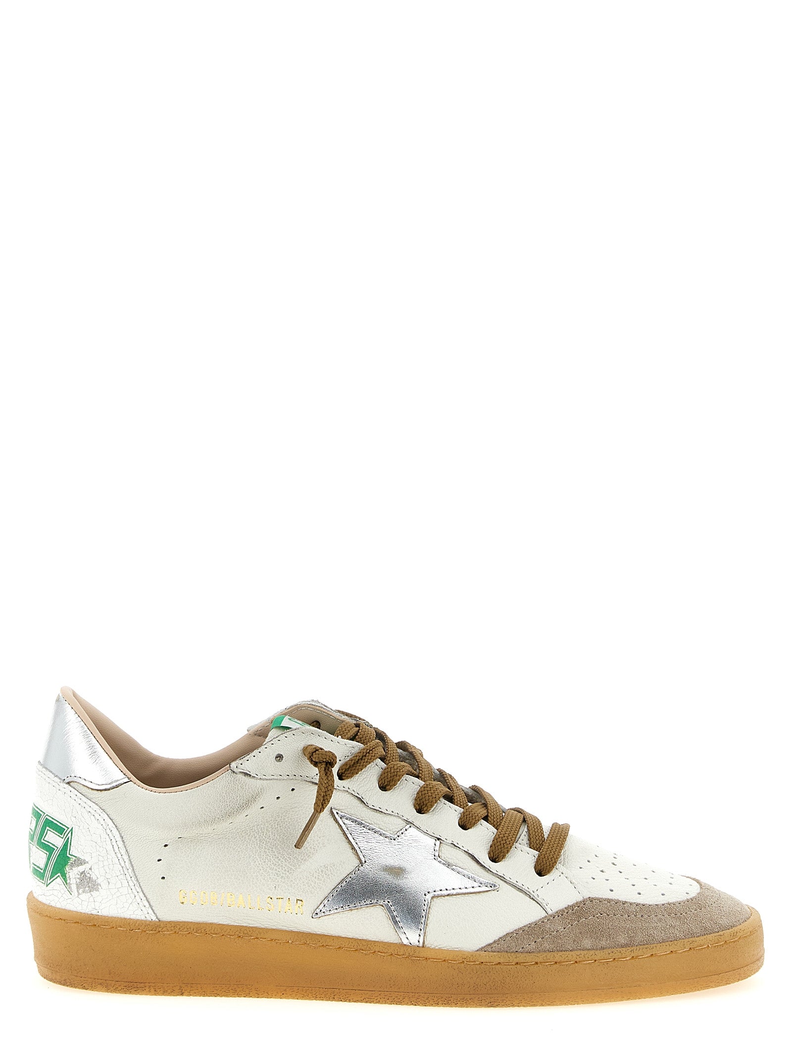 Golden Goose Silver Goatskin Low Top Sneakers Golden Goose