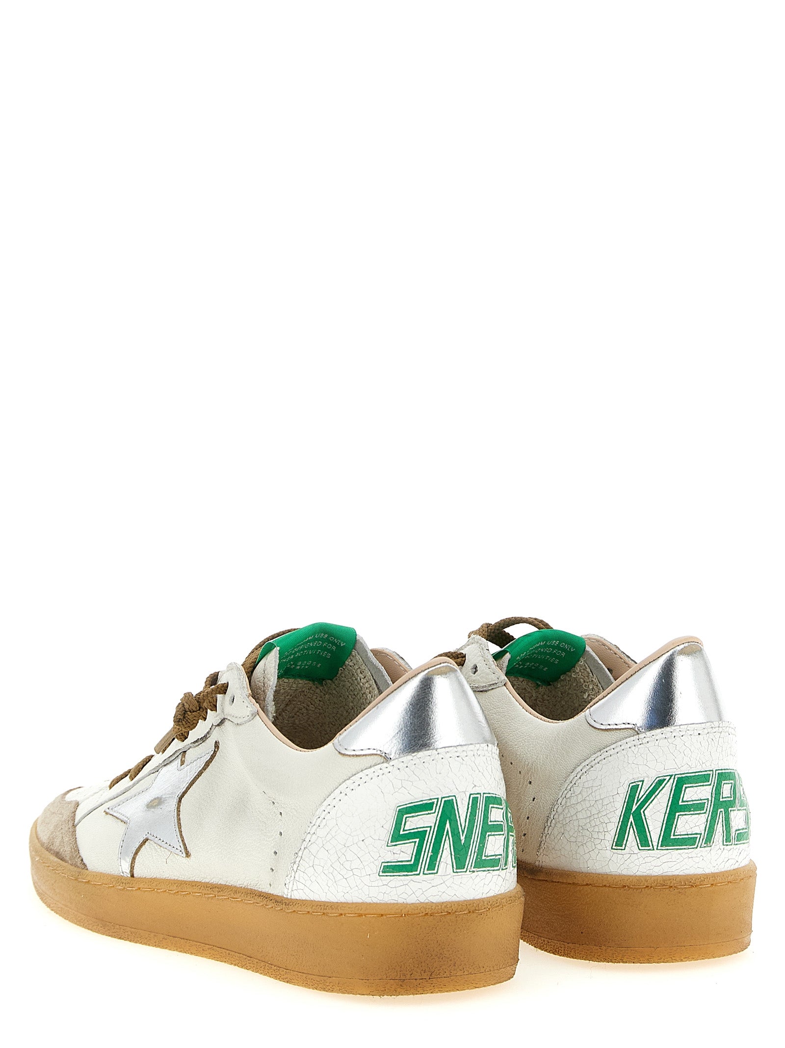 Golden Goose Silver Goatskin Low Top Sneakers Golden Goose