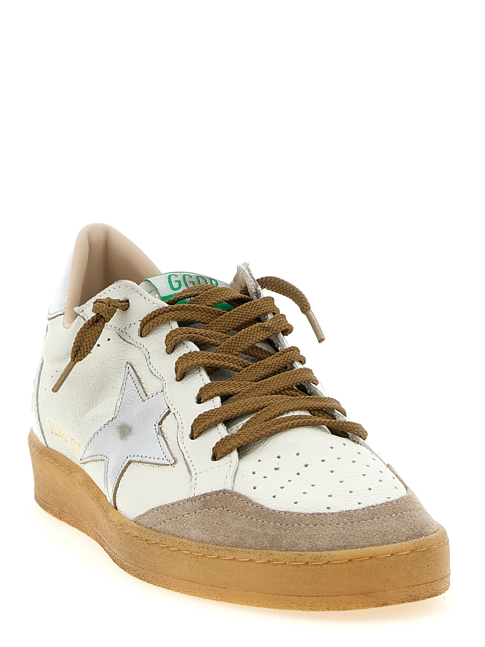 Golden Goose Silver Goatskin Low Top Sneakers Golden Goose
