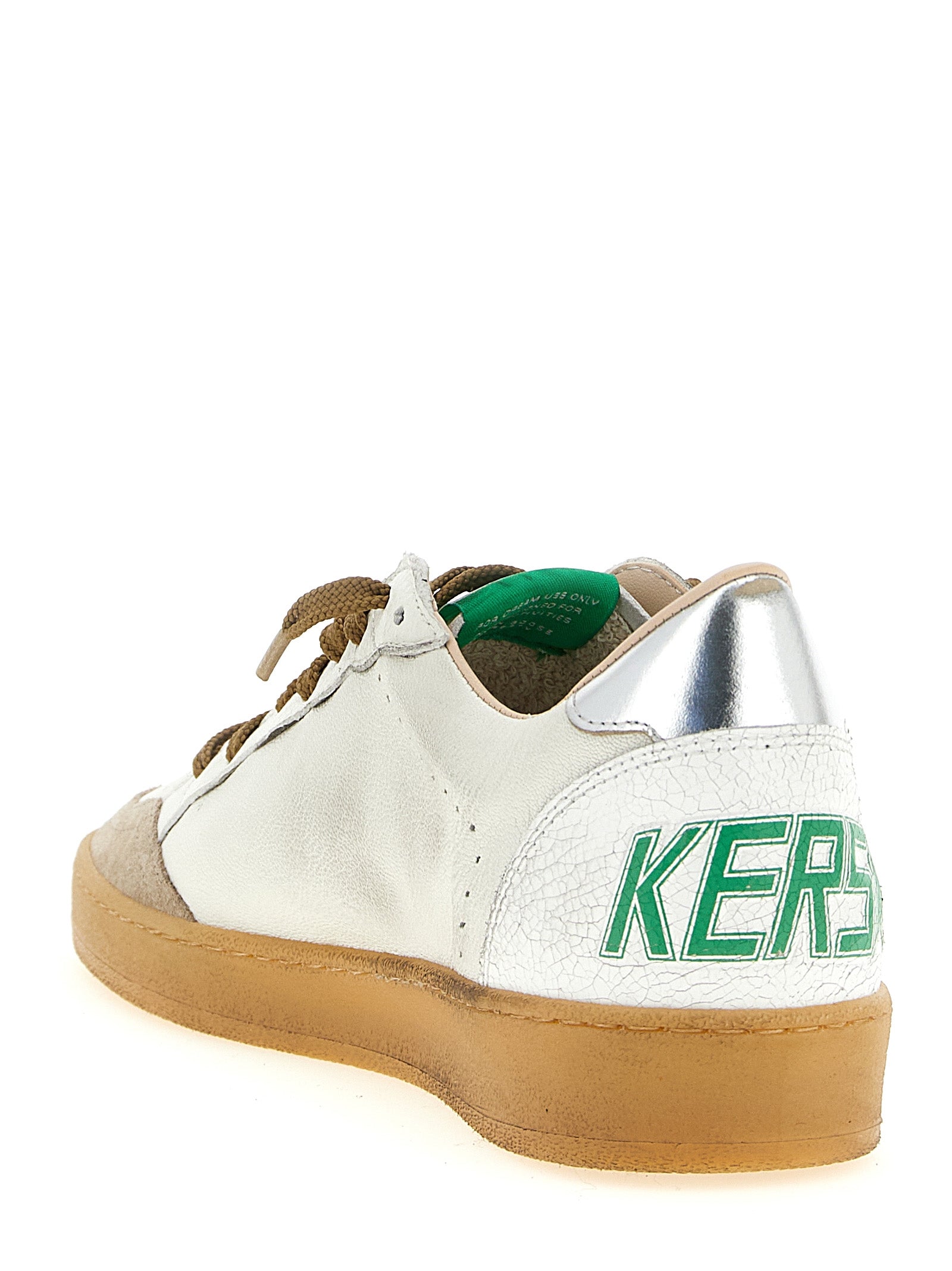 Golden Goose Silver Goatskin Low Top Sneakers Golden Goose