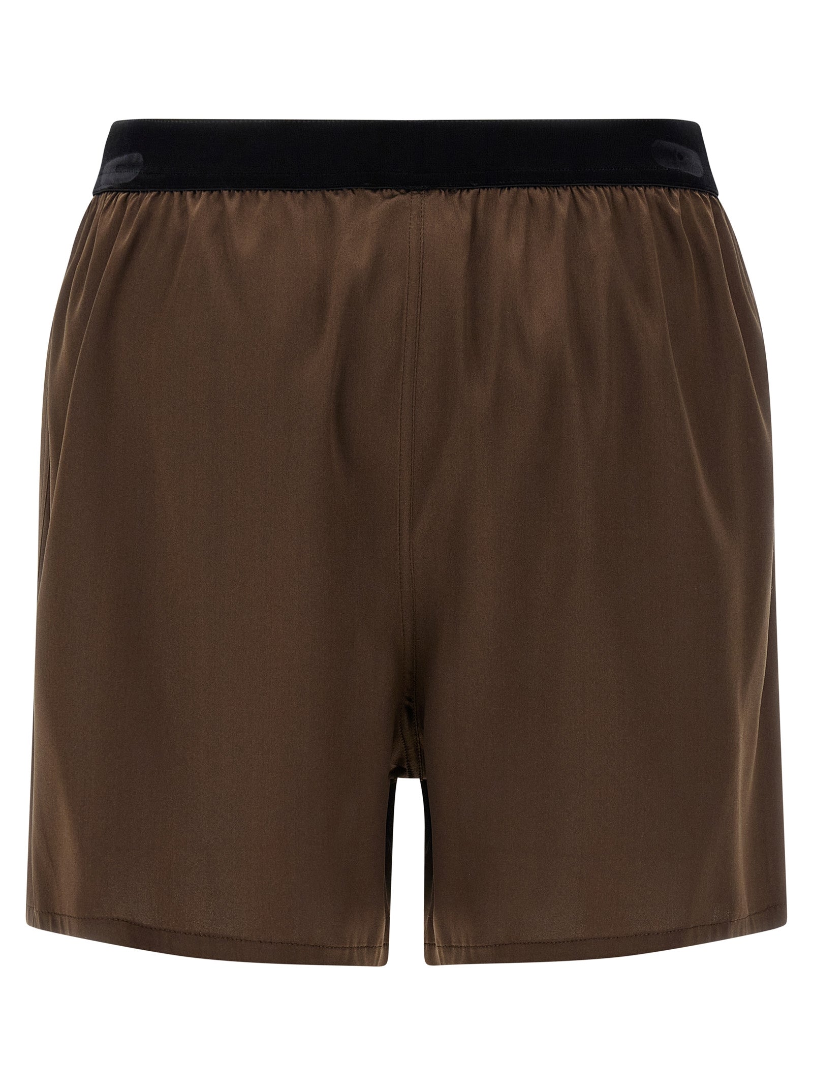 Tom Ford Brown Silk Bermuda Shorts Tom Ford