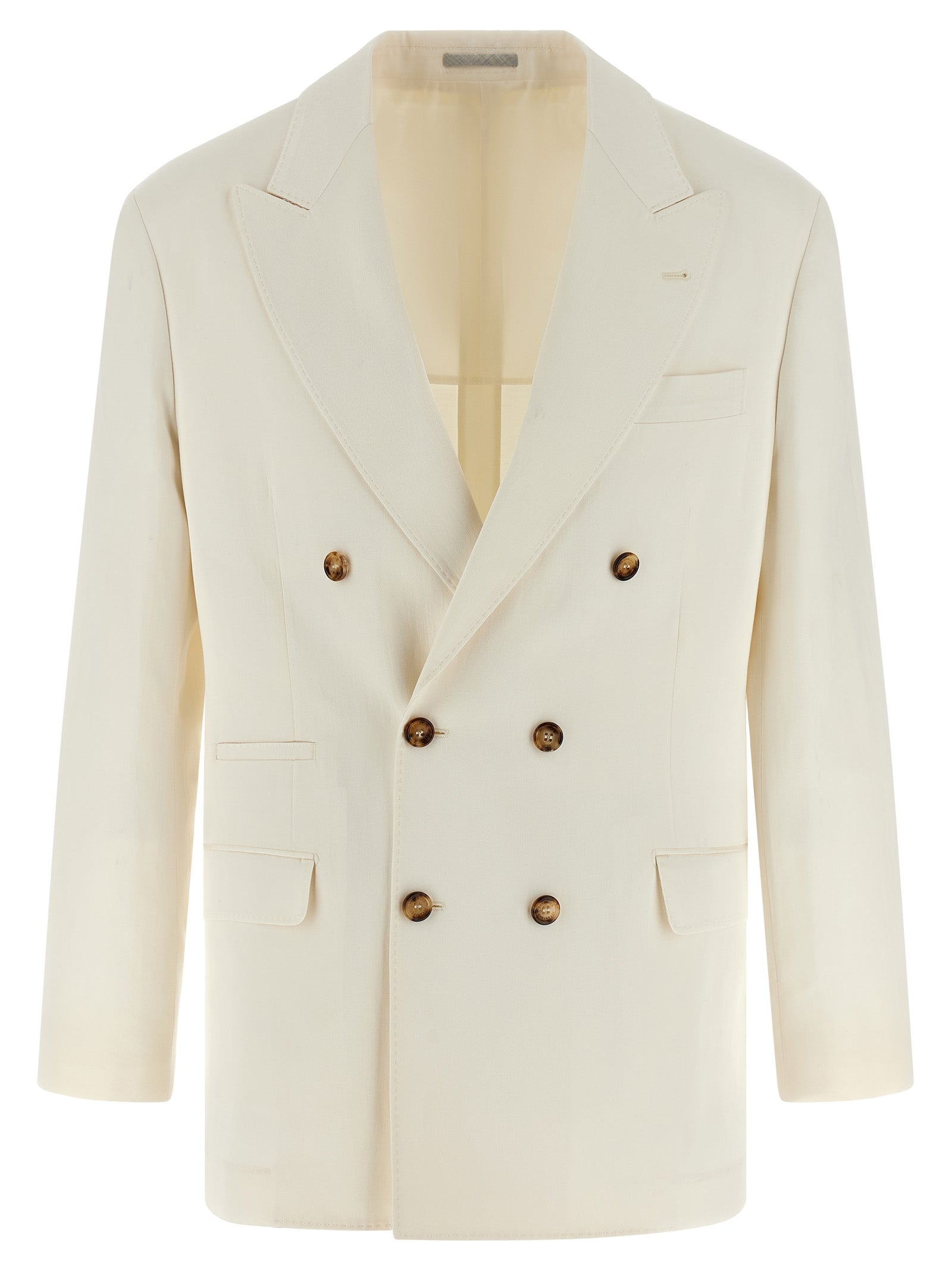 Brunello Cucinelli White Silk Blazer Brunello Cucinelli