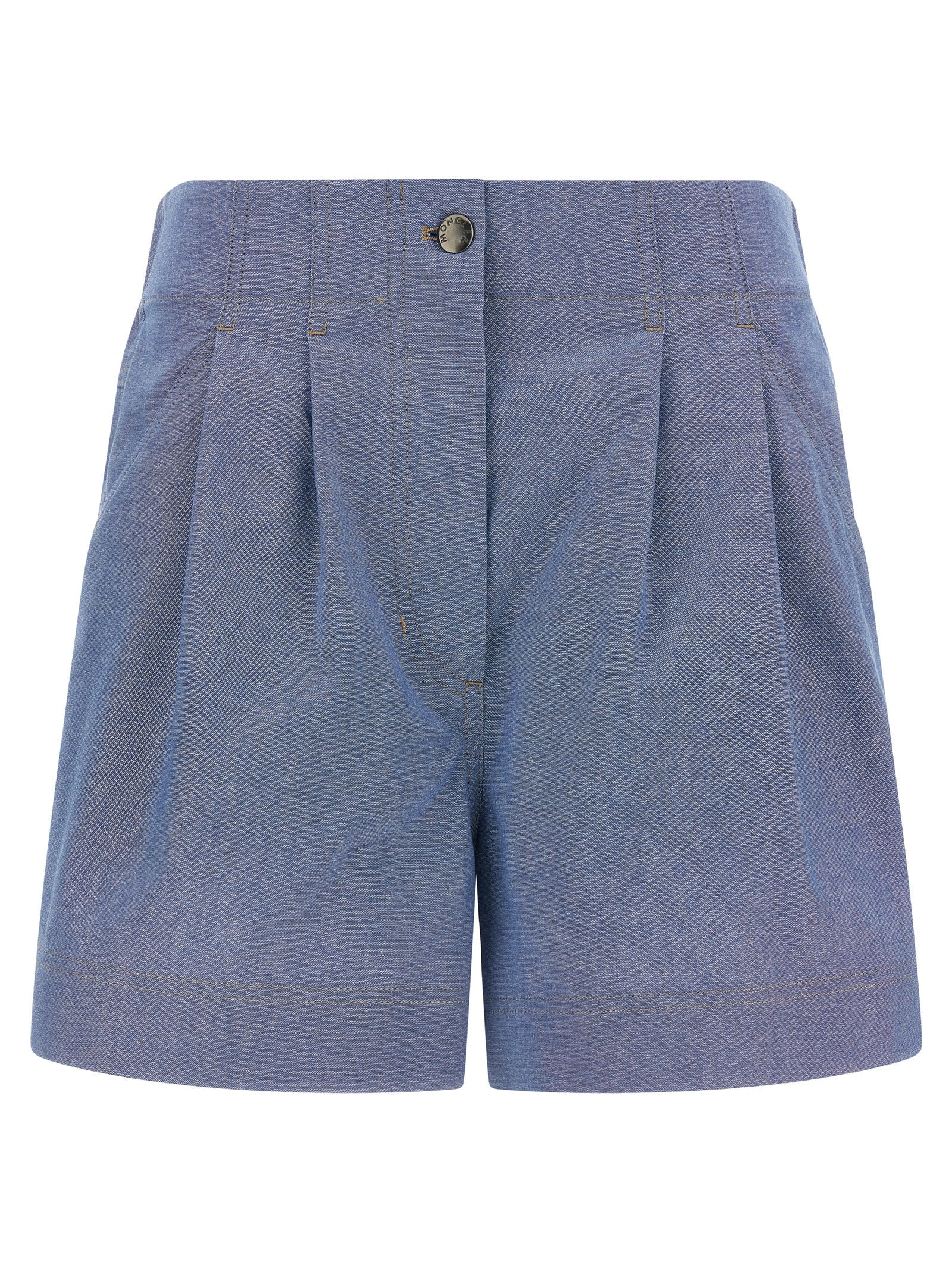 Moncler Grenoble Blue Cotton Bermuda Shorts Moncler Grenoble