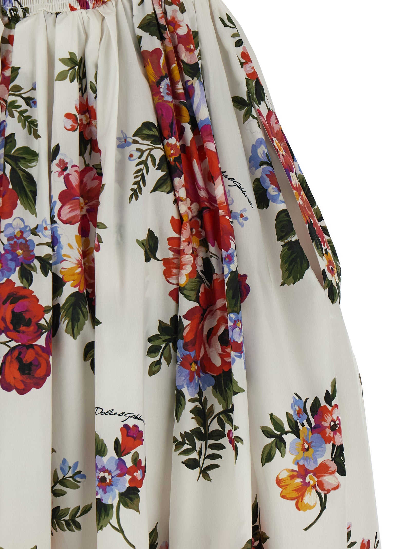 Dolce & Gabbana White Cotton Midi Dress Dolce & Gabbana