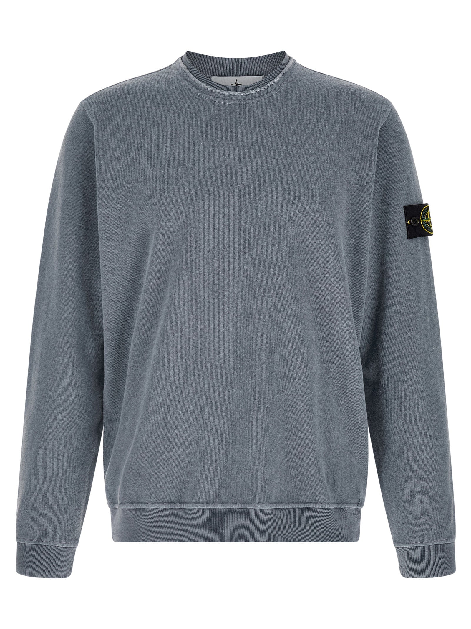 Stone Island Blue Cotton Sweatshirt Stone Island