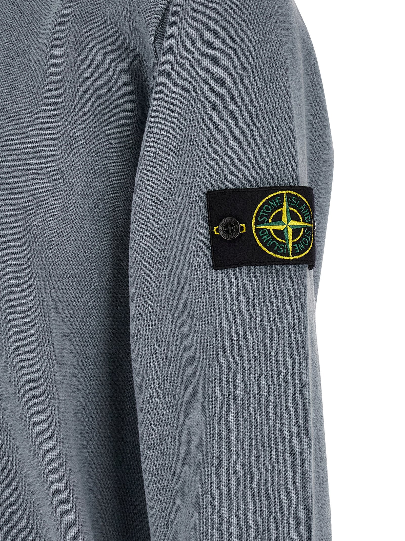 Stone Island Blue Cotton Sweatshirt Stone Island
