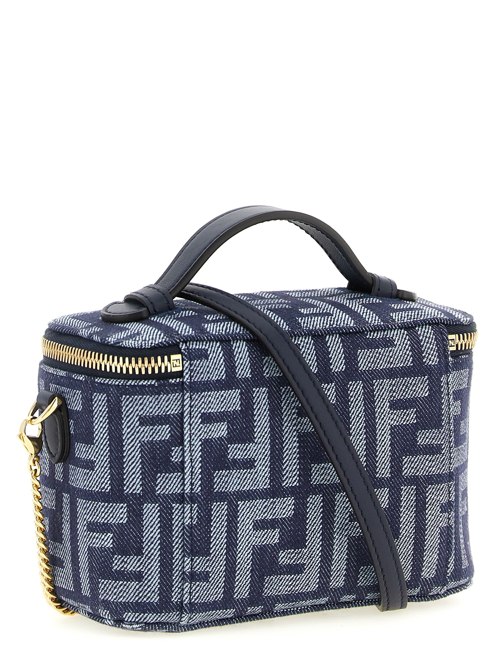 Fendi Blue Cotton Handbag Fendi
