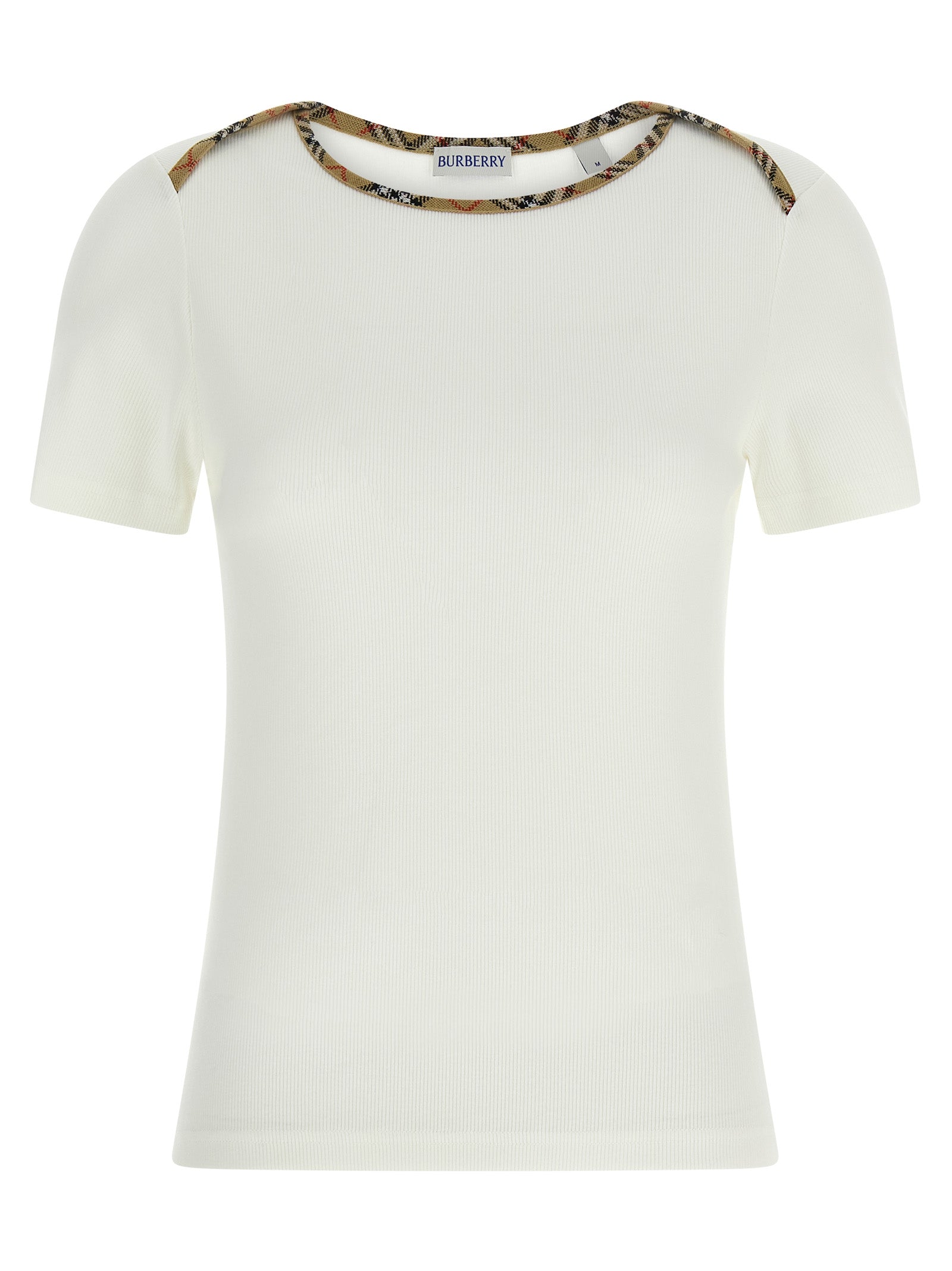 Burberry White Cotton T-Shirt Burberry