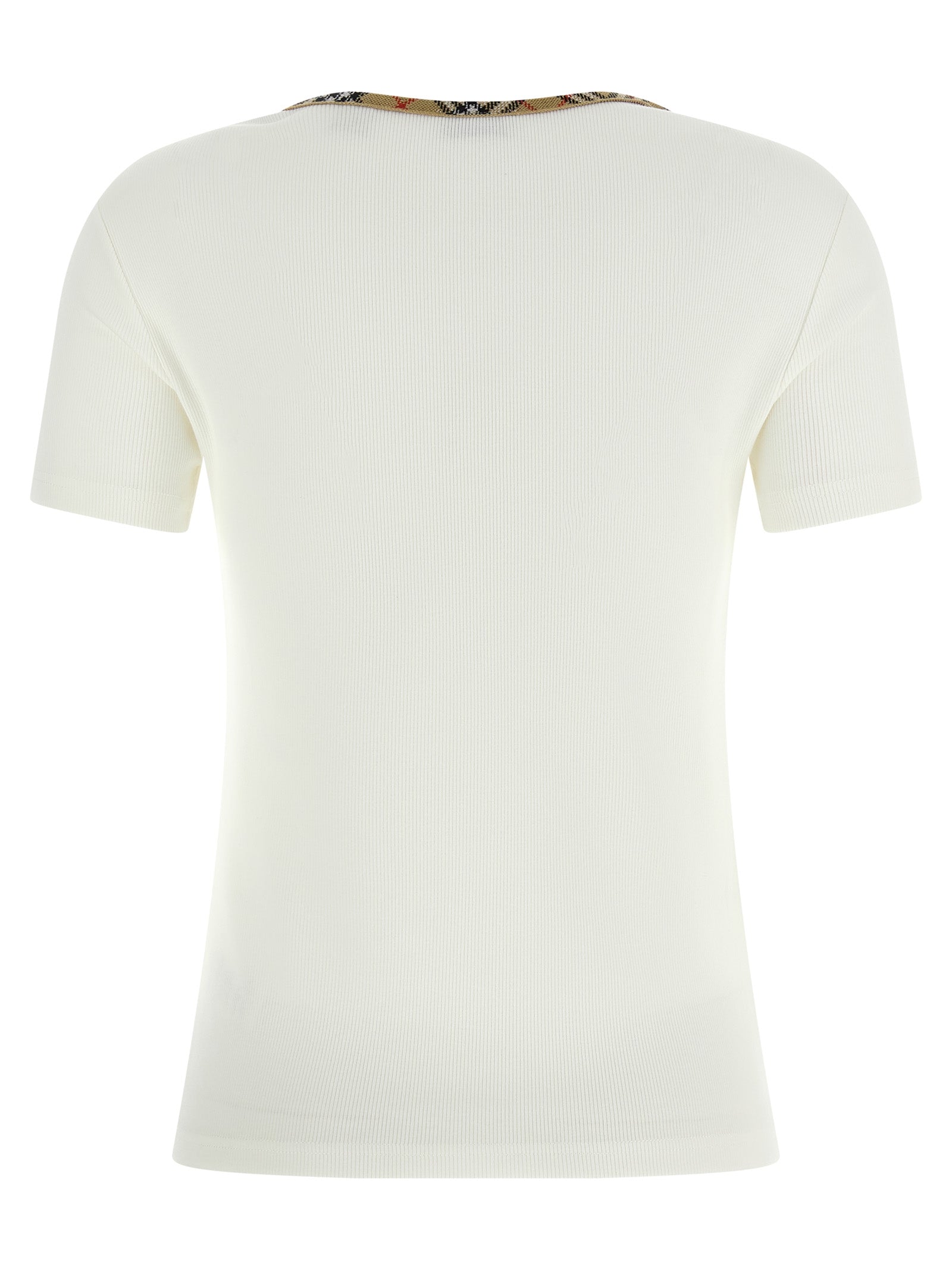 Burberry White Cotton T-Shirt Burberry