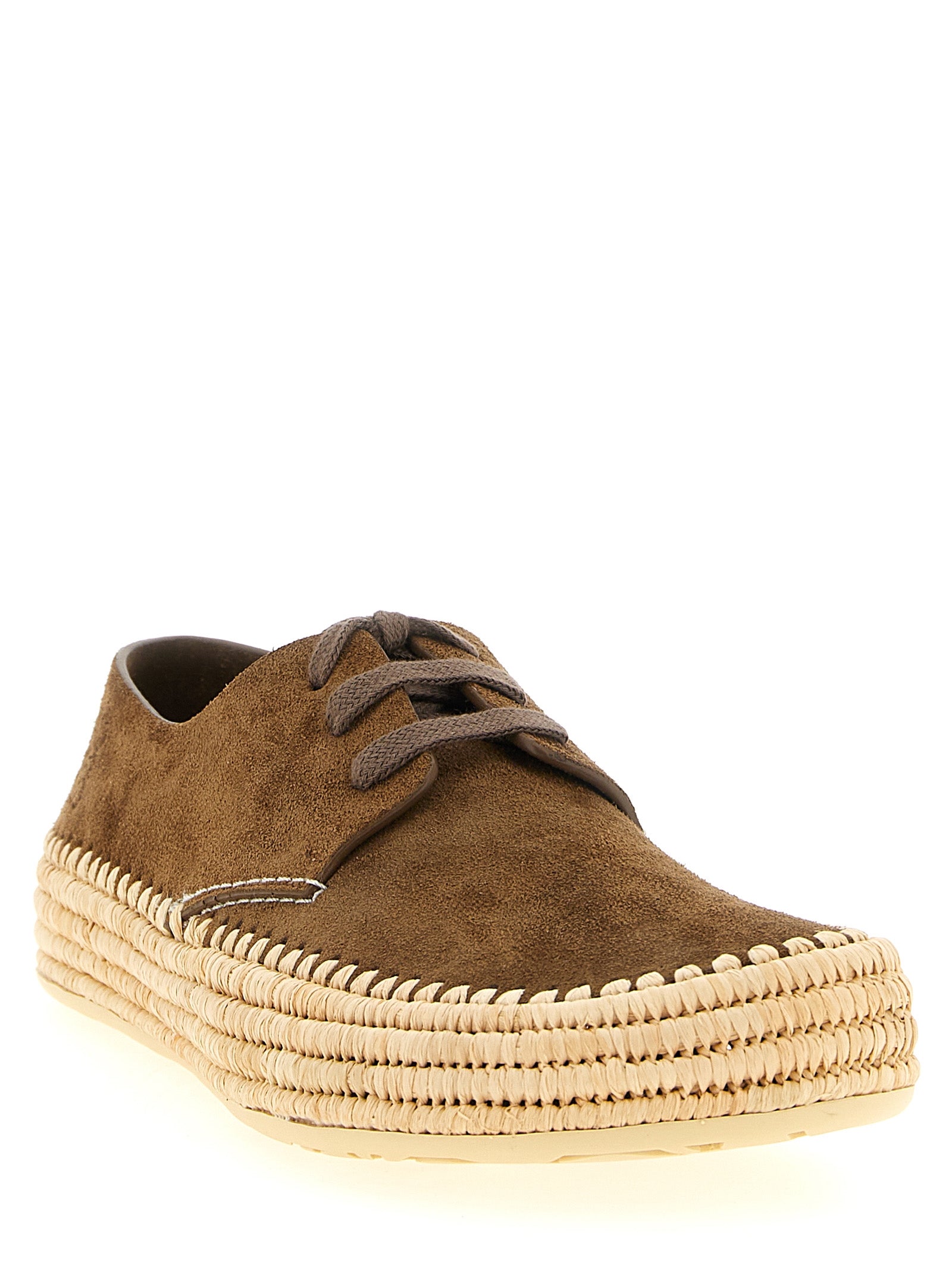 Loewe Brown Calfskin Espadrilles Loewe
