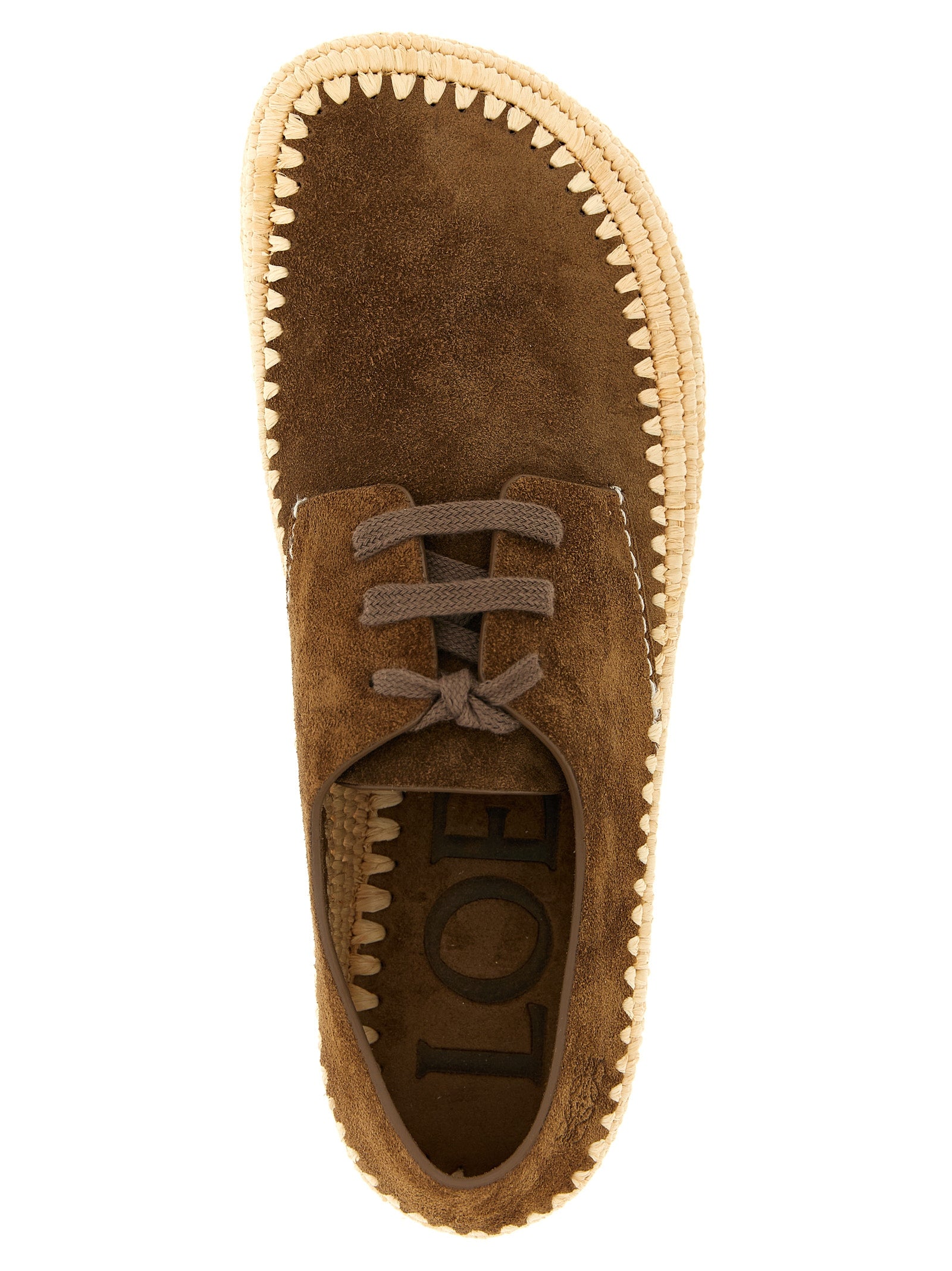 Loewe Brown Calfskin Espadrilles Loewe