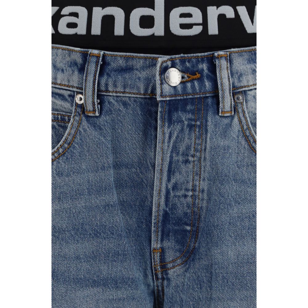 Alexander Wang Blue Cotton Relaxed Fit Jeans Alexander Wang