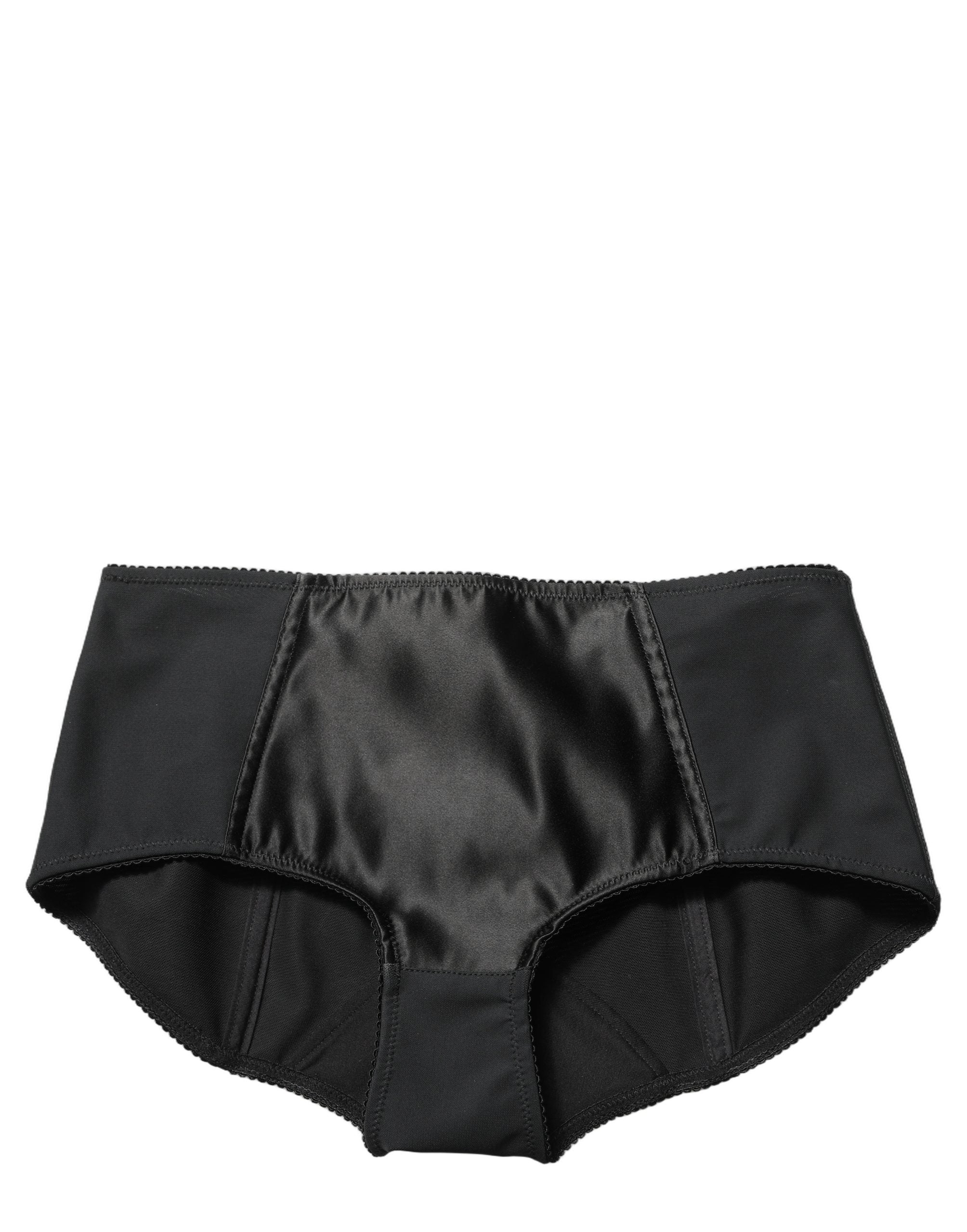Dolce & Gabbana Black Low Waist Satin Culotte Hotpants Shorts Dolce & Gabbana