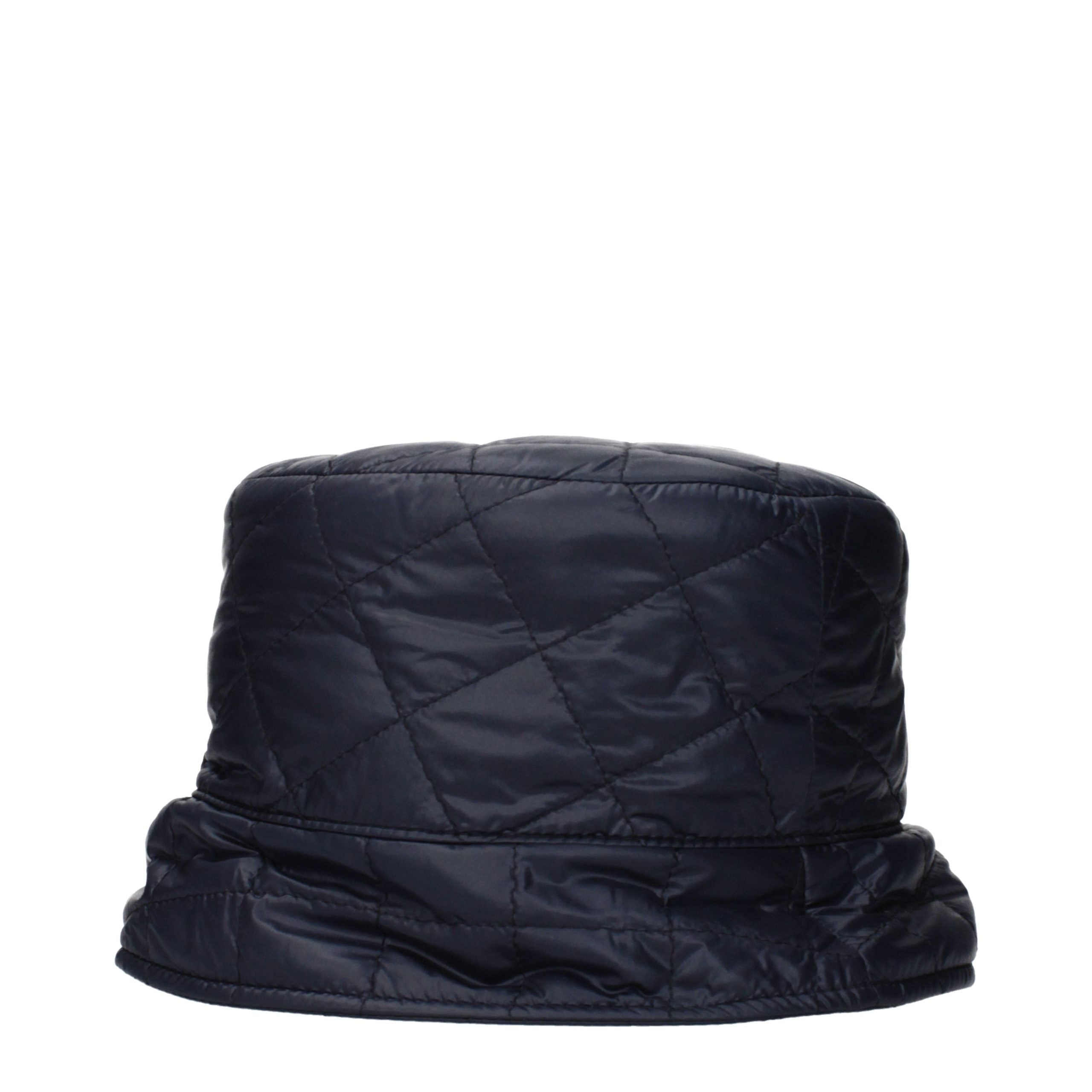 Moncler Blue Cotton Bucket Hat Moncler