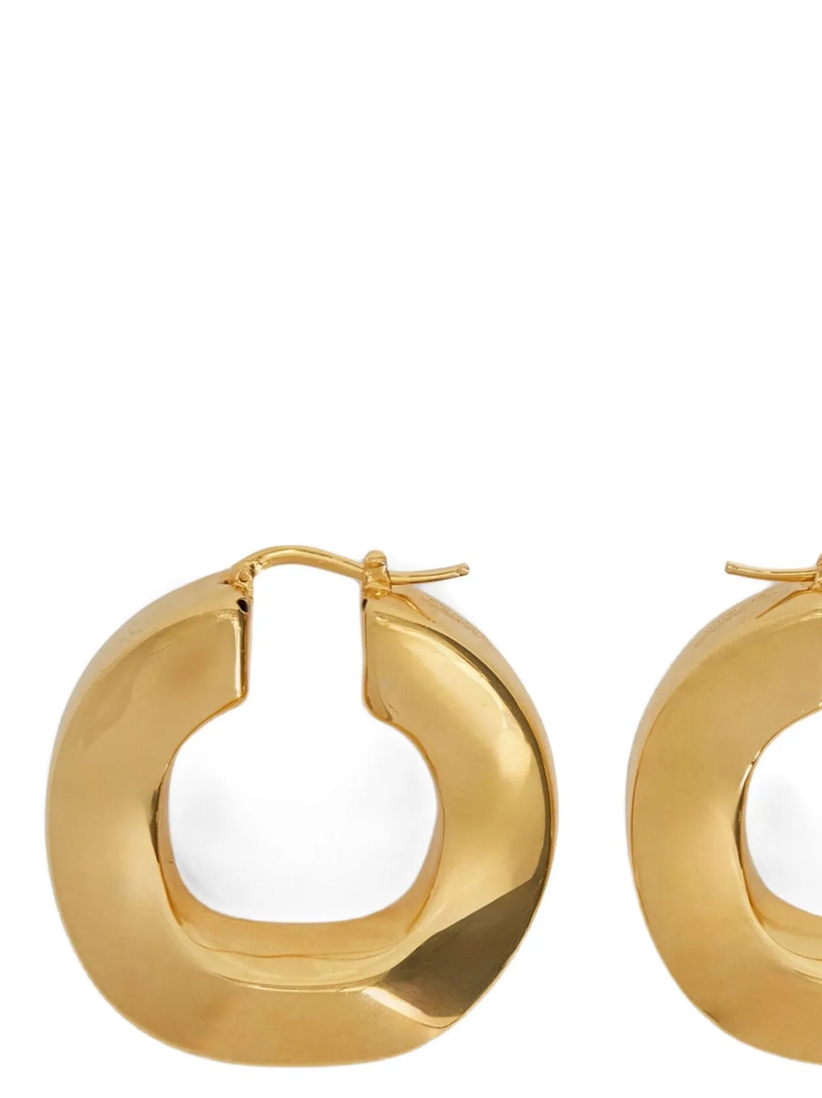 Jil Sander Gold Copper Earrings Jil Sander