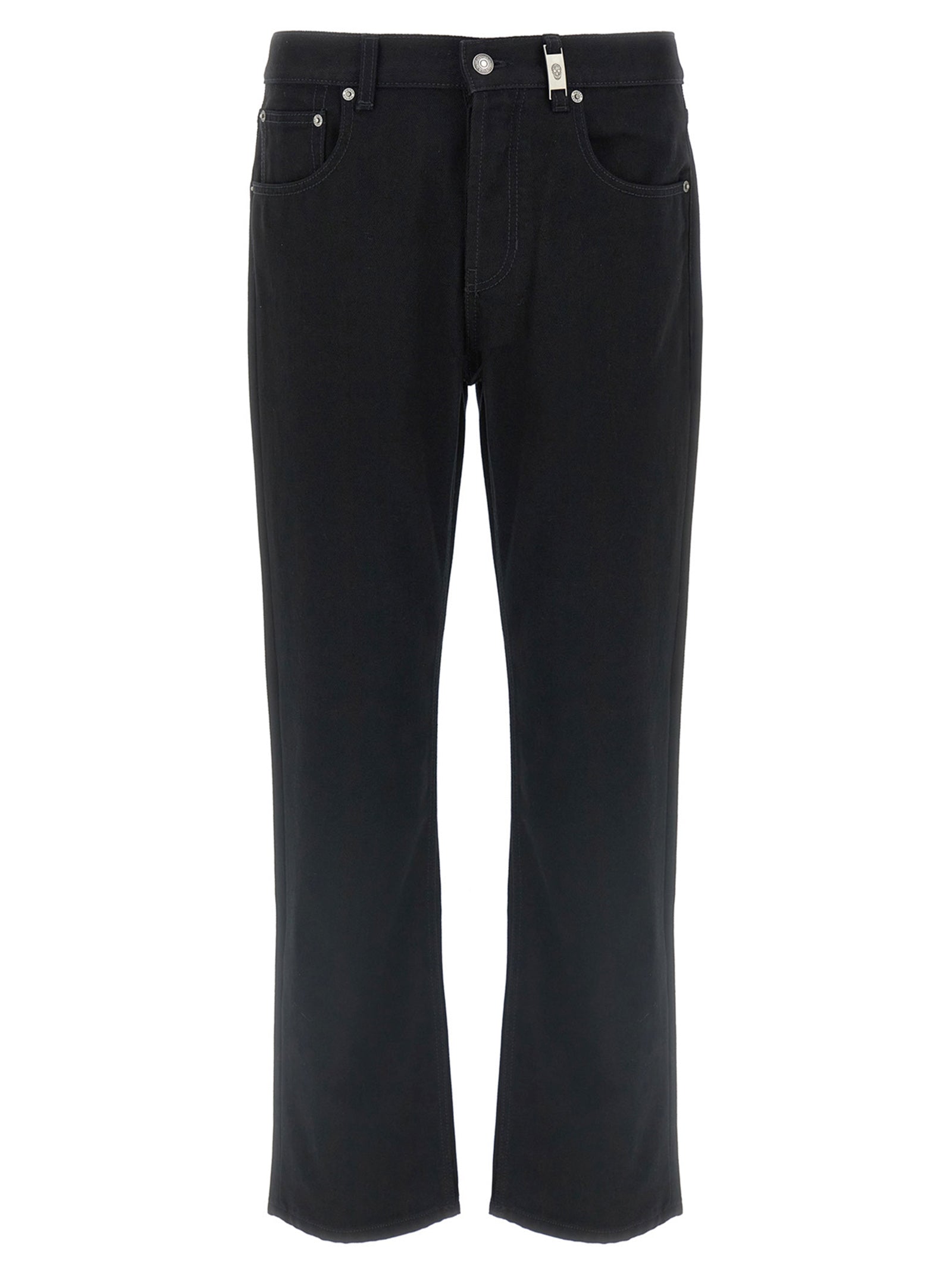 Alexander McQueen Black Cotton Straight-Leg Jeans