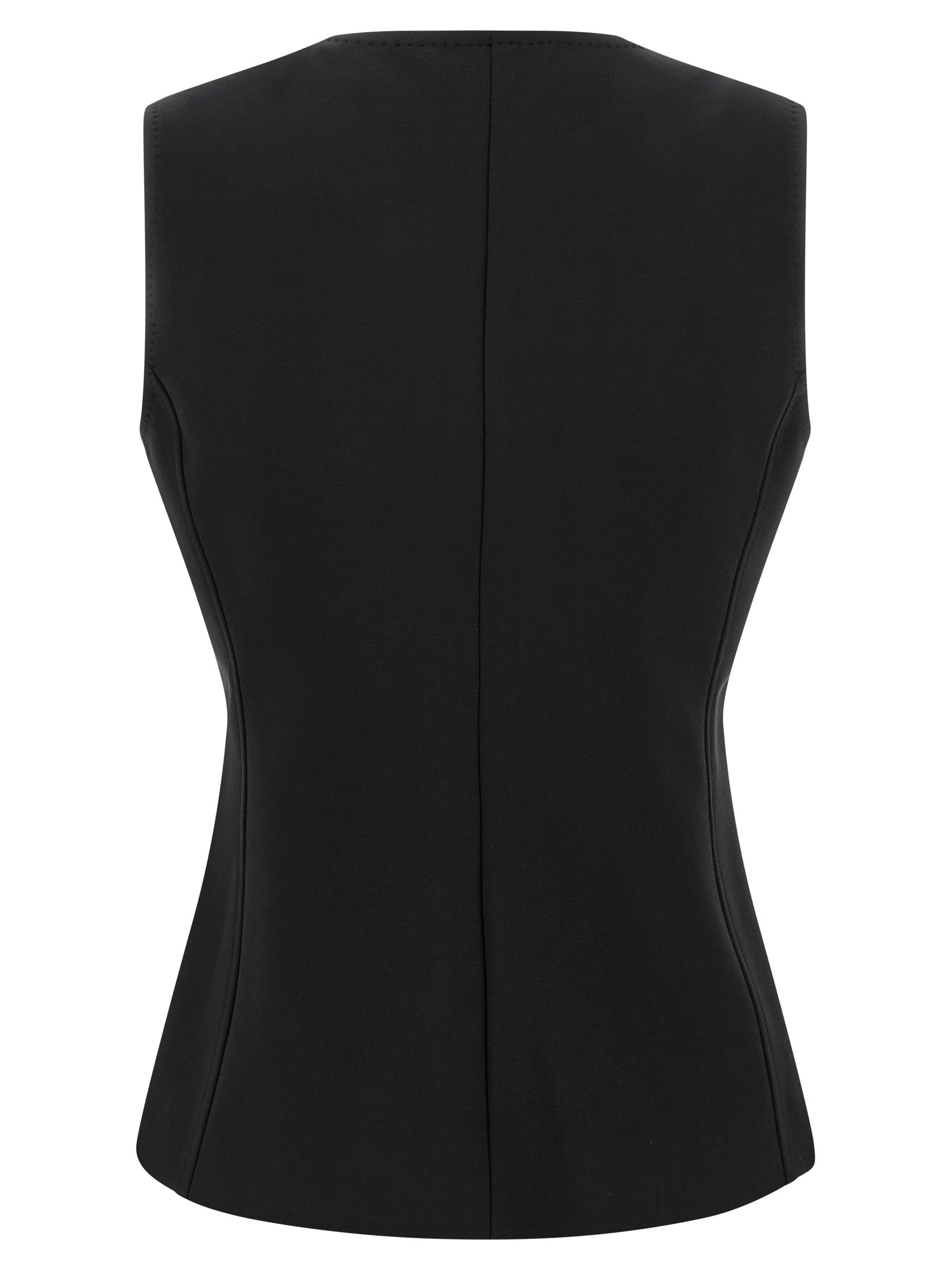 Max Mara Black Viscose Sleeveless Jacket