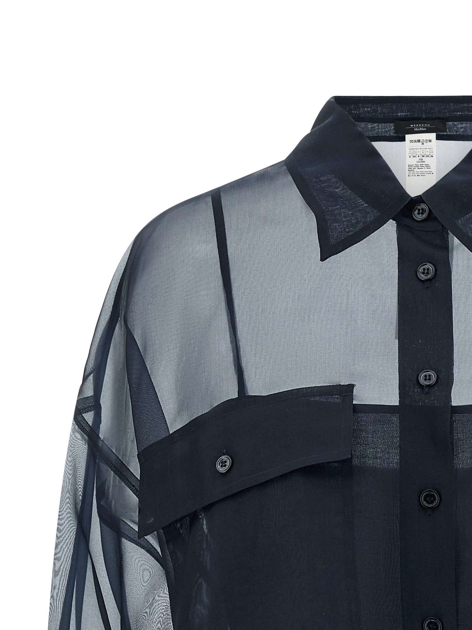 Max Mara Blue Cotton Blouse