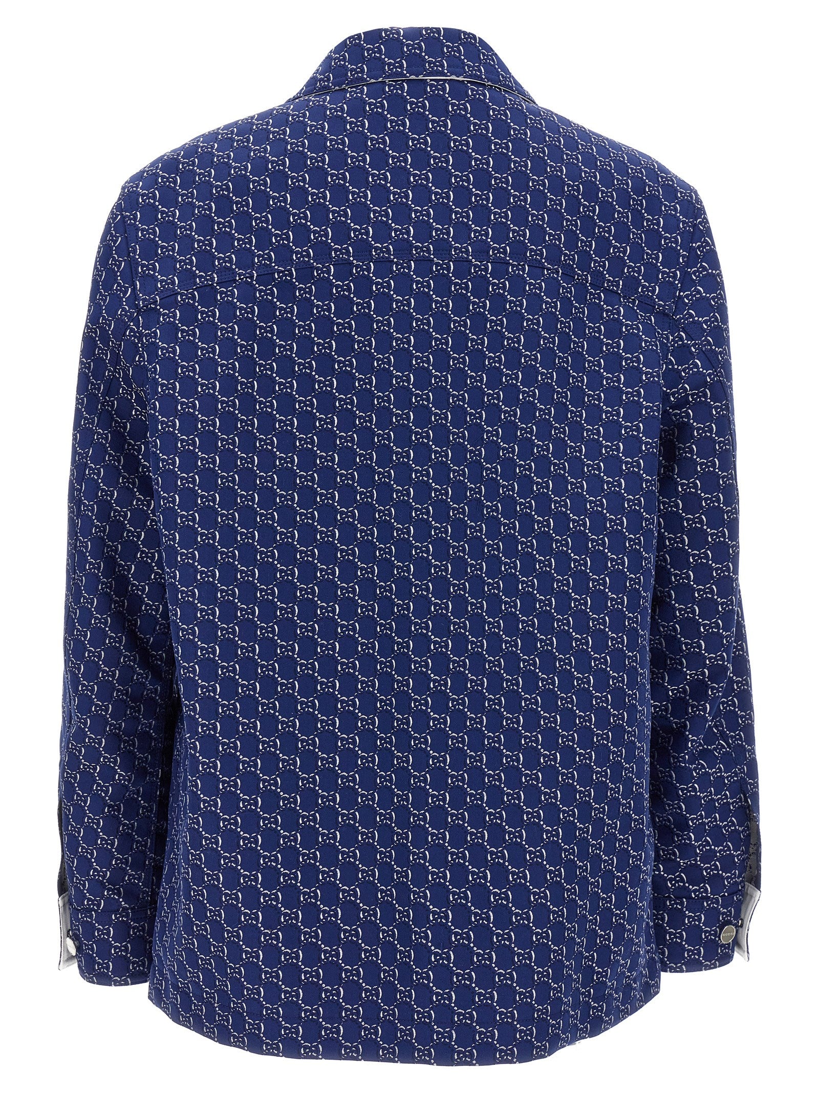 Gucci Blue Cotton Biker Jacket Gucci