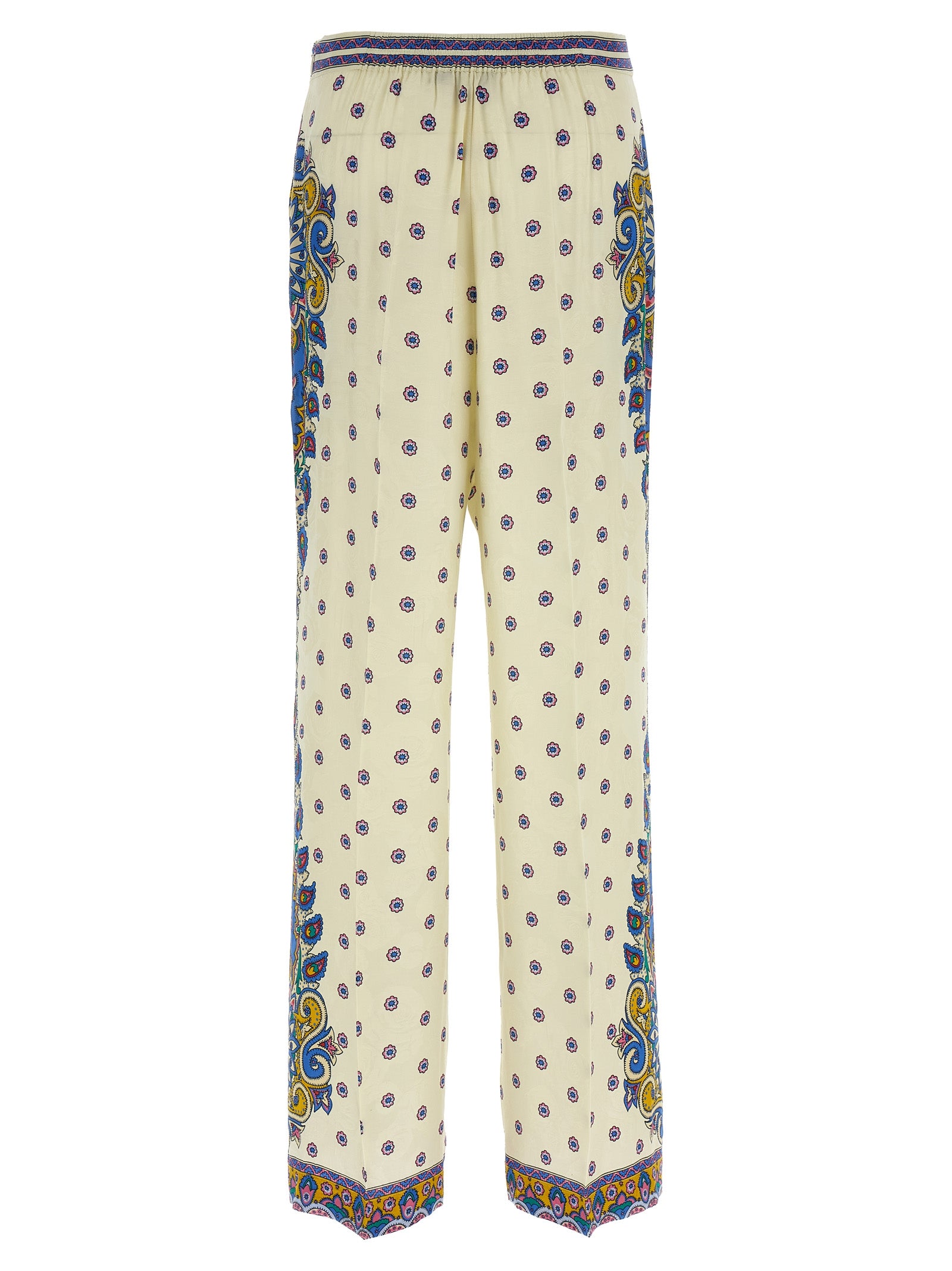 Etro White Viscose Casual Pants Etro