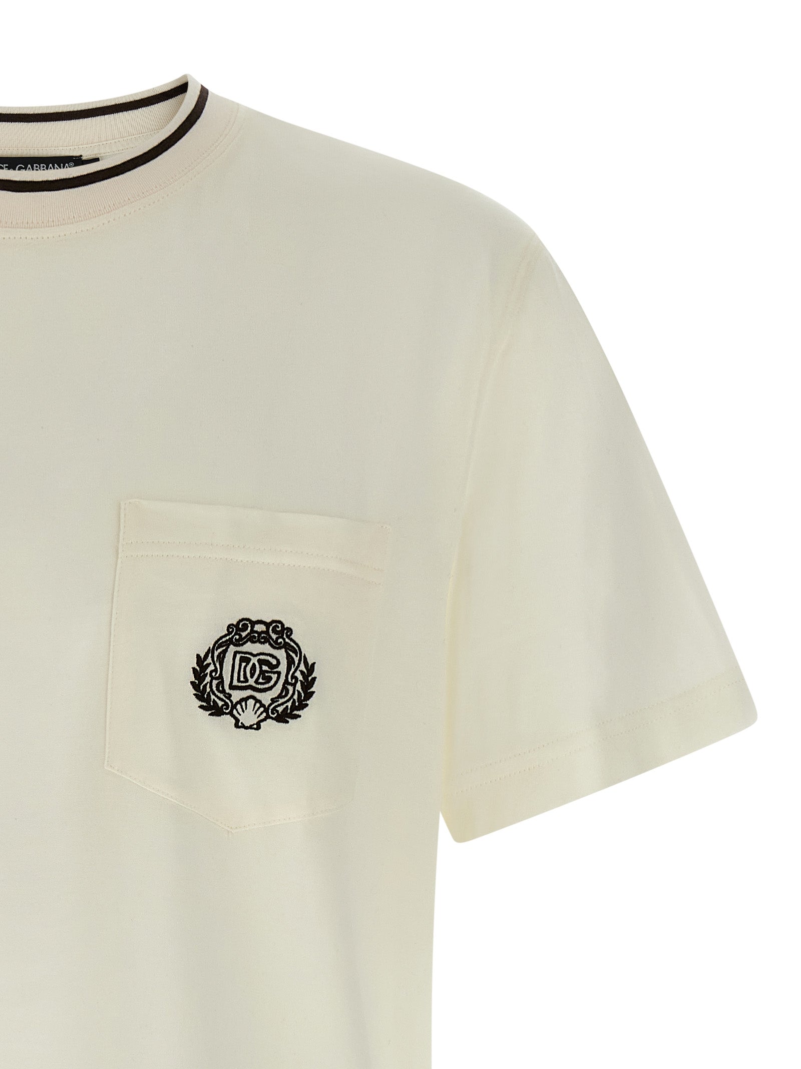 Dolce & Gabbana White Cotton T-Shirt Dolce & Gabbana