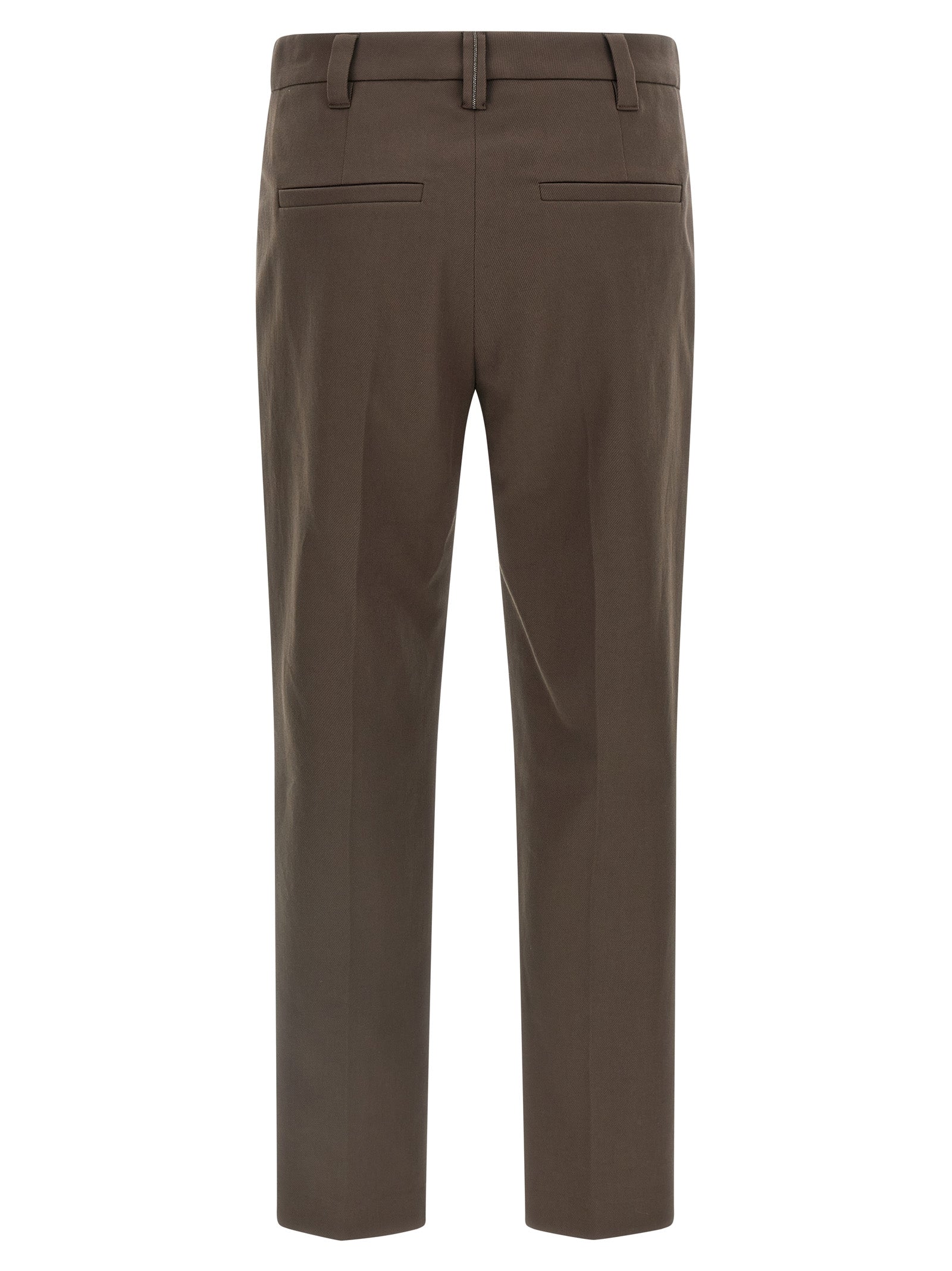 Brunello Cucinelli Brown Cotton Casual Pants Brunello Cucinelli