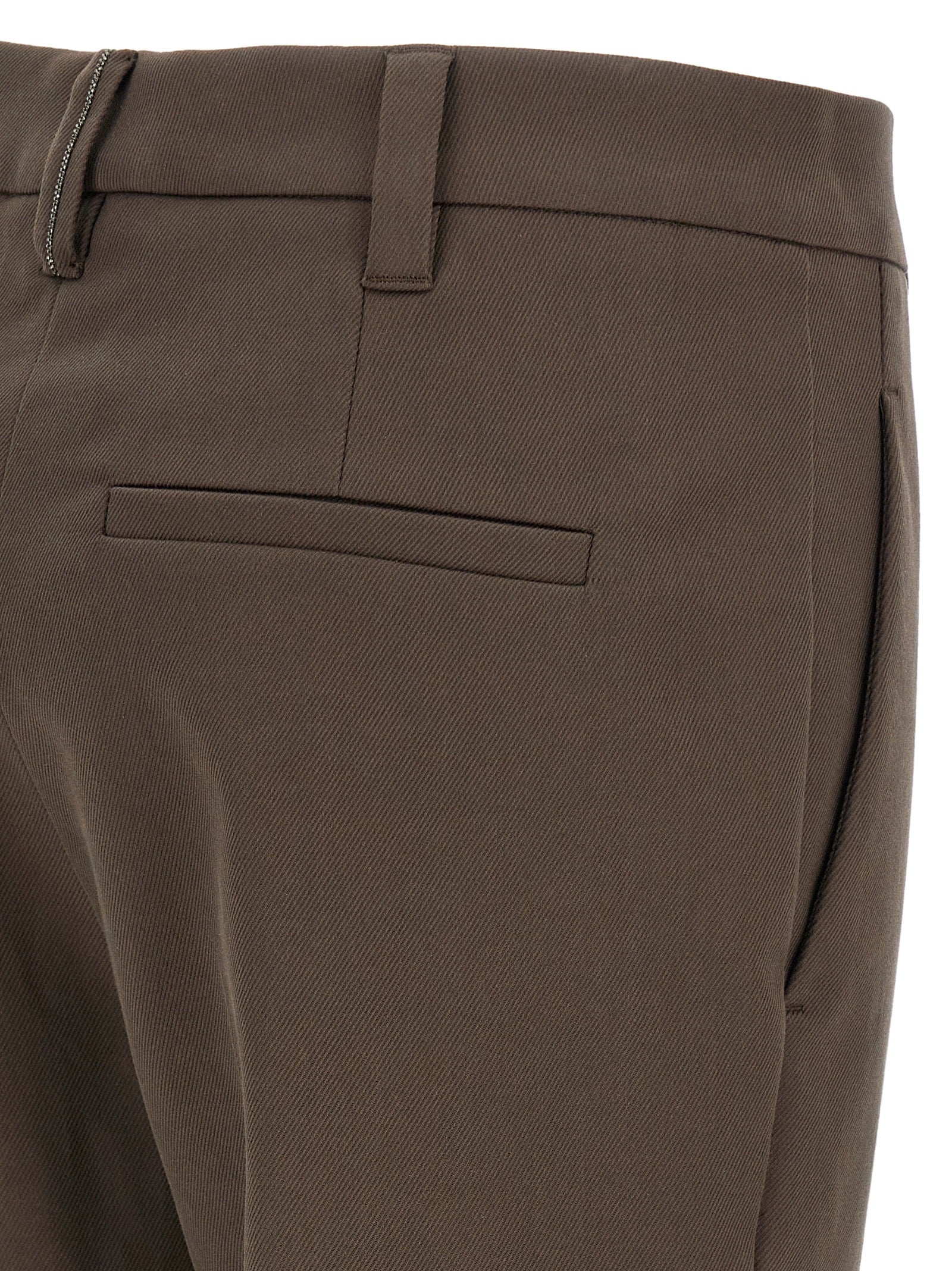 Brunello Cucinelli Brown Cotton Casual Pants Brunello Cucinelli