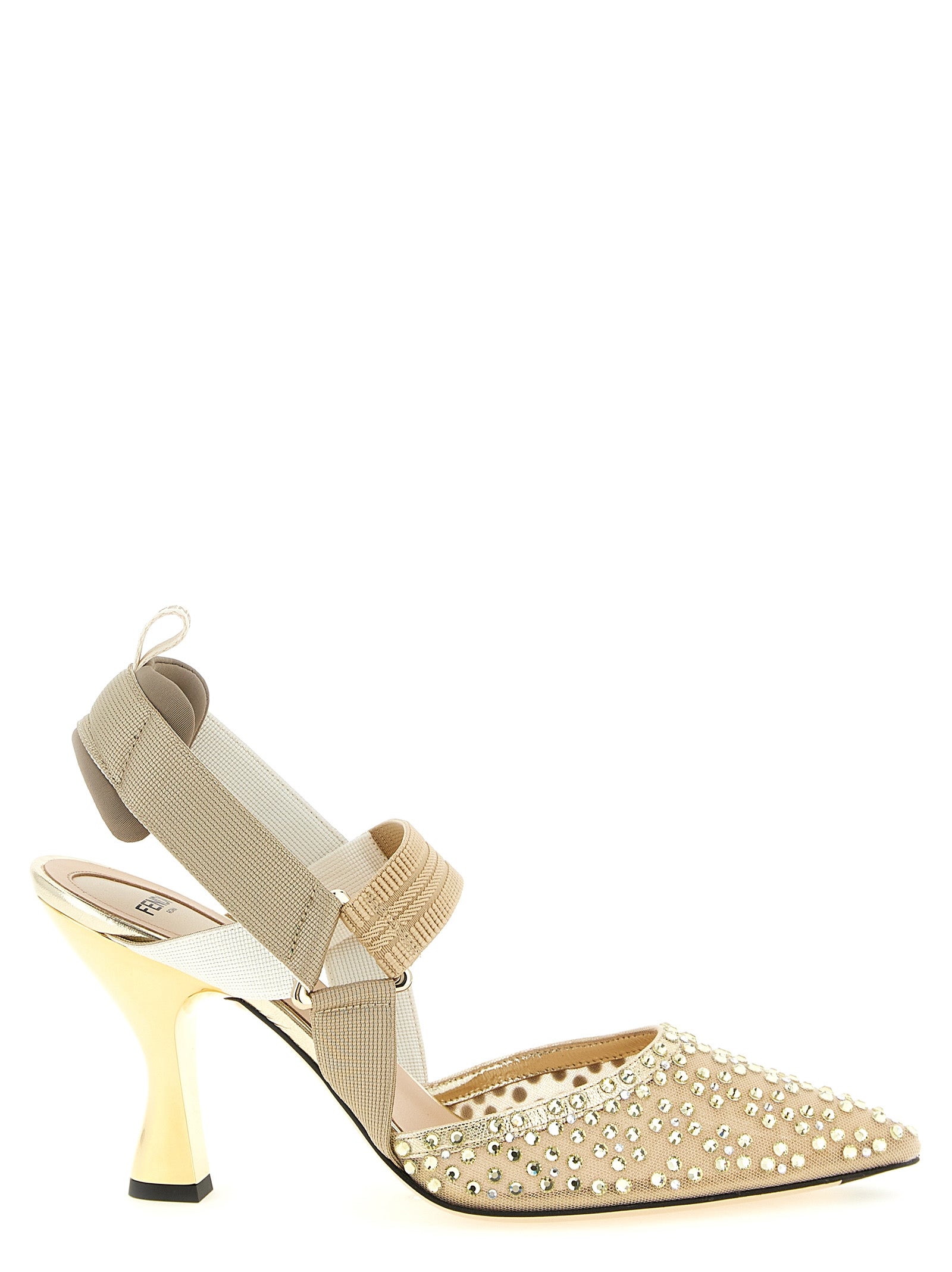 Fendi Beige Polyamide High Heel Pumps Fendi