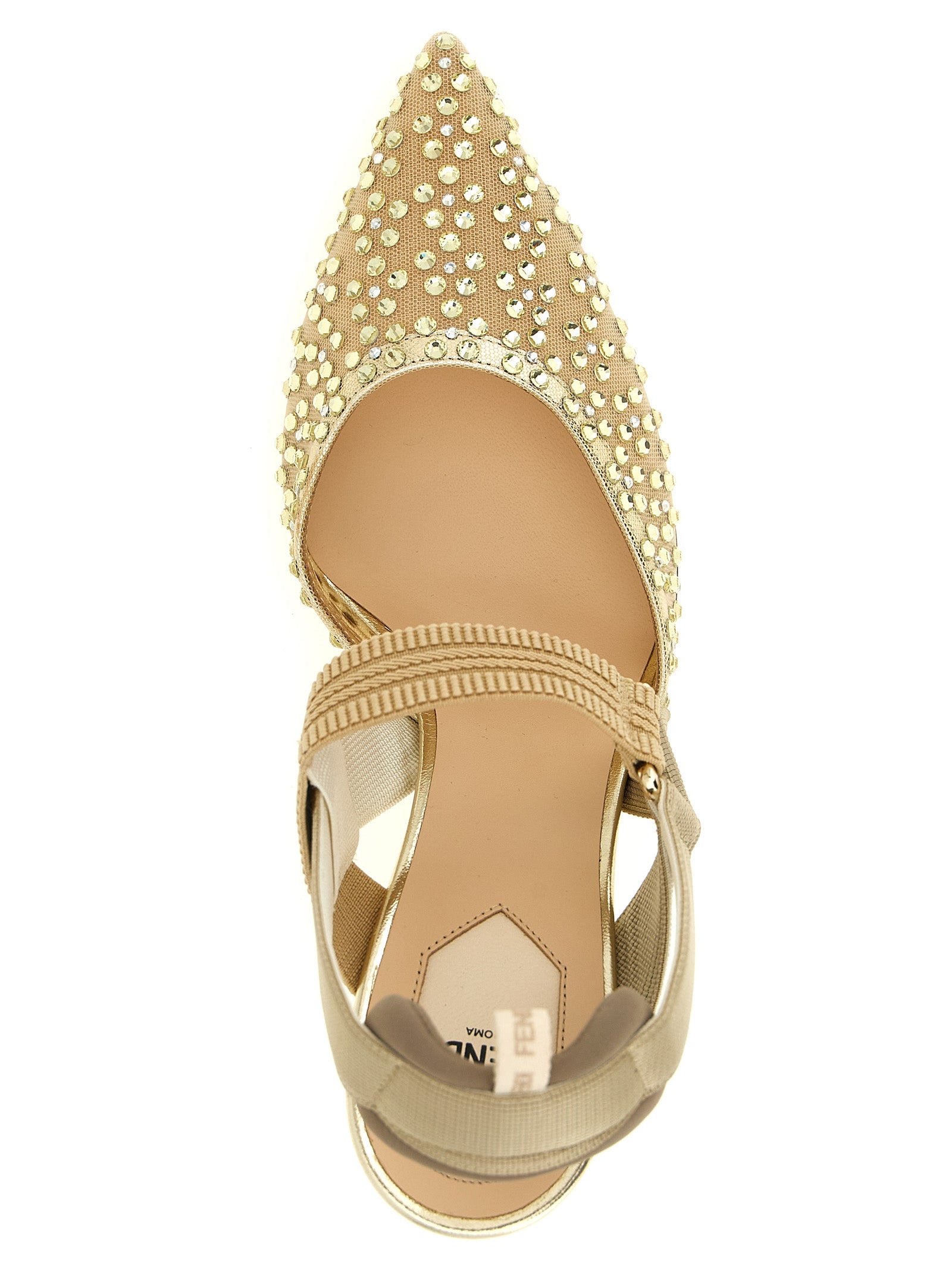 Fendi Beige Polyamide High Heel Pumps Fendi