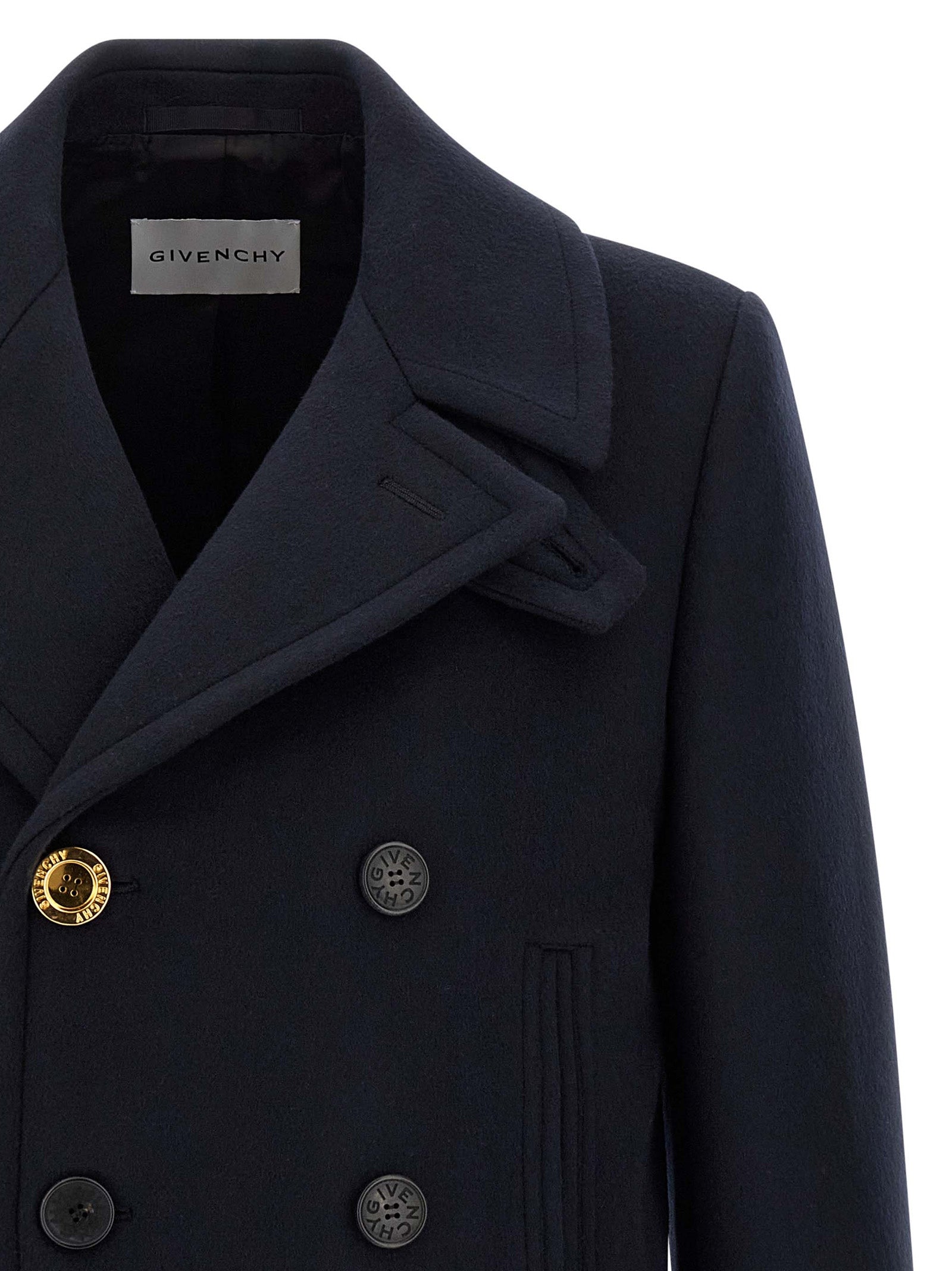 Givenchy Blue Wool Coat Givenchy
