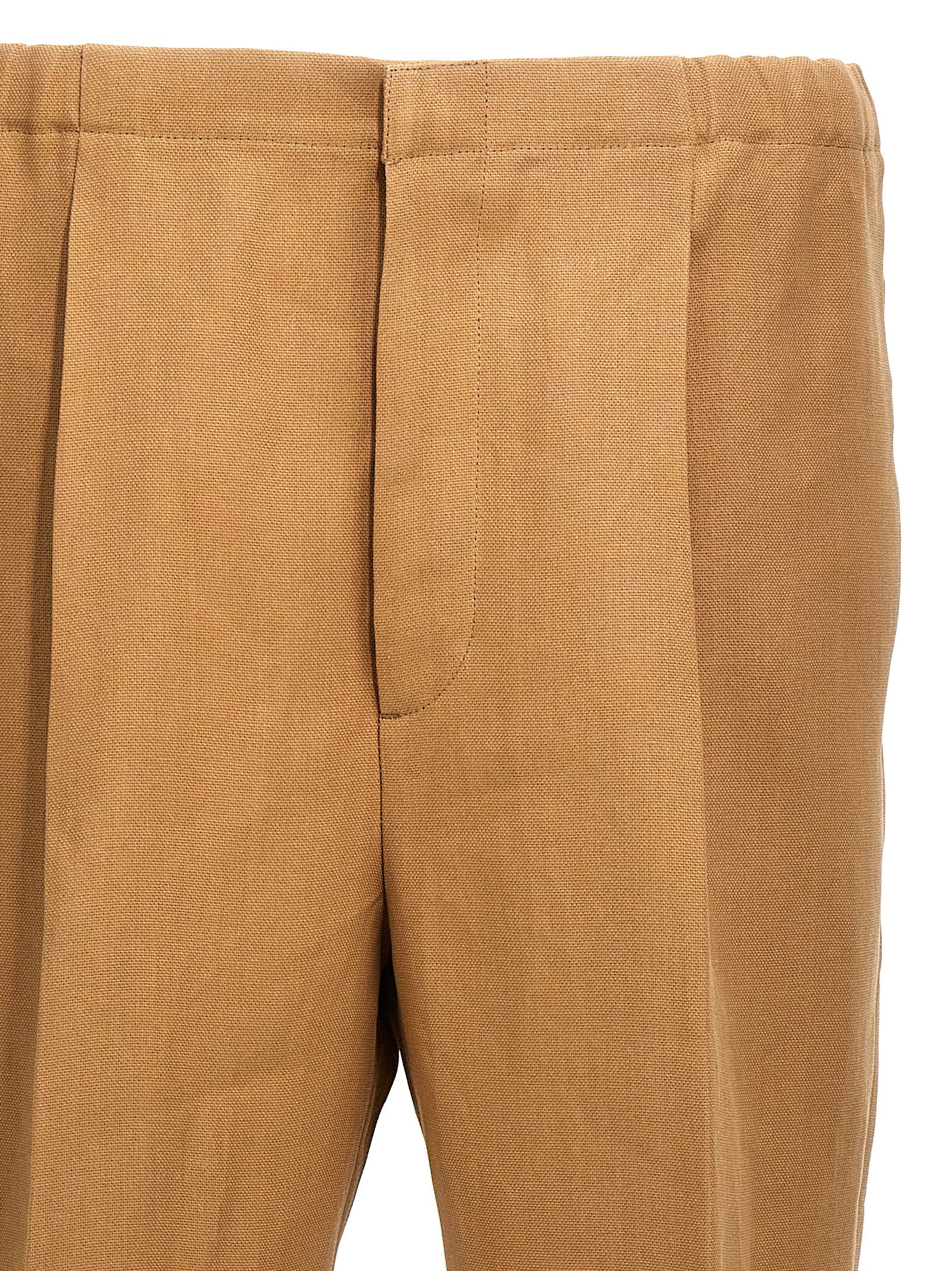 Fendi Beige Paper Casual Pants Fendi