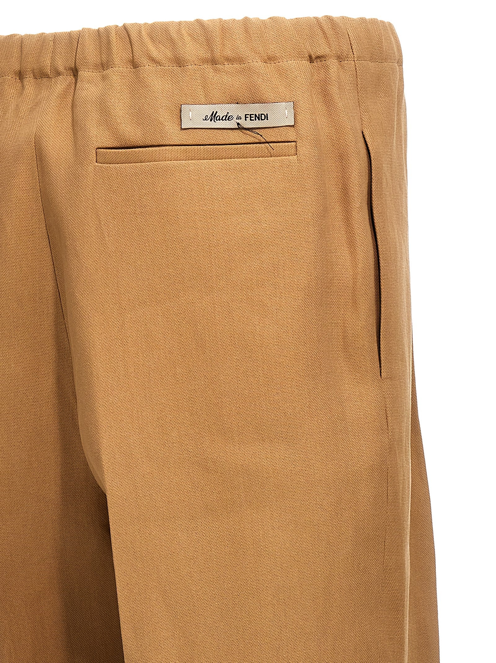 Fendi Beige Paper Casual Pants Fendi