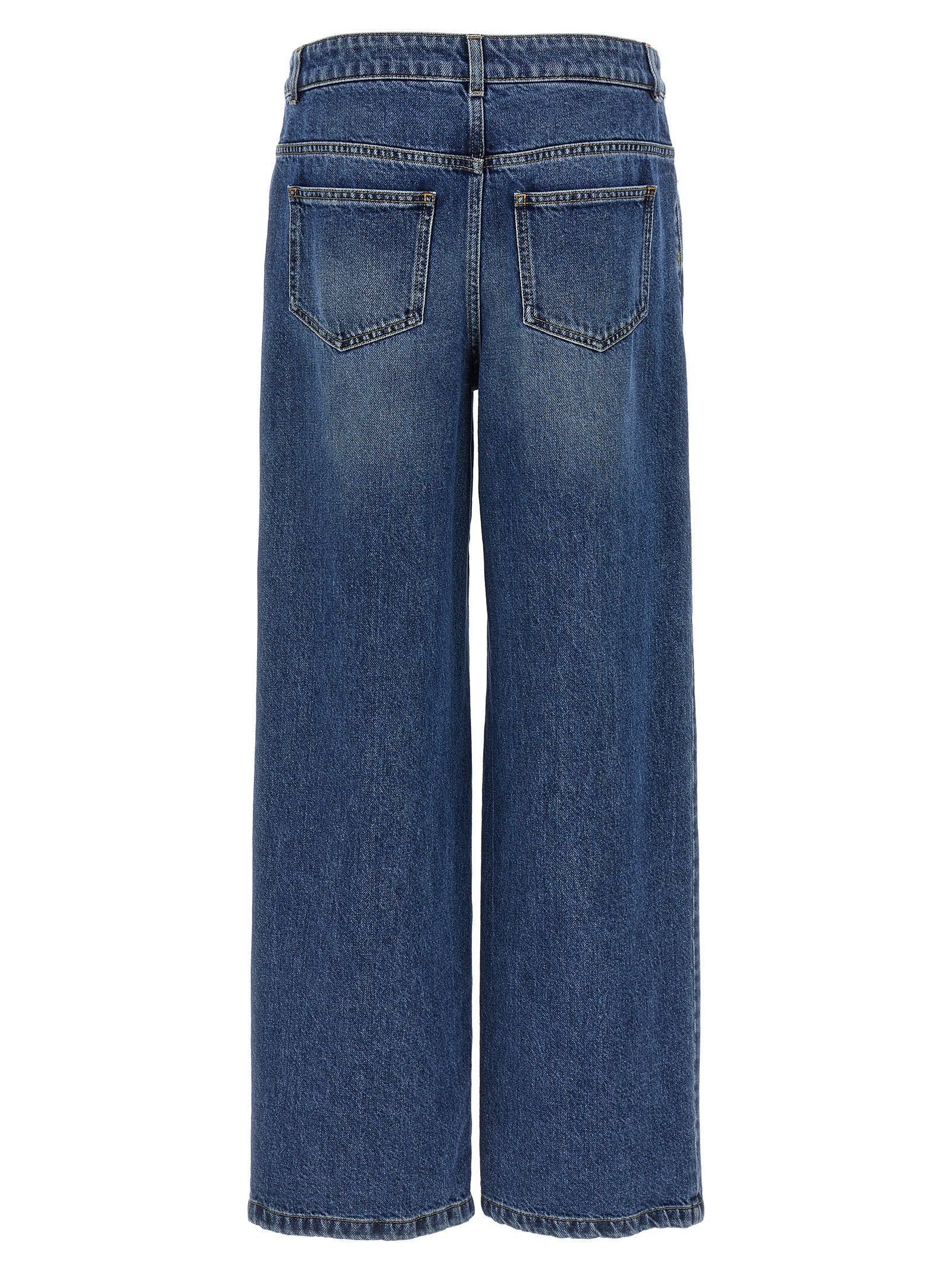 Moschino Blue Cotton Relaxed Fit Jeans Moschino