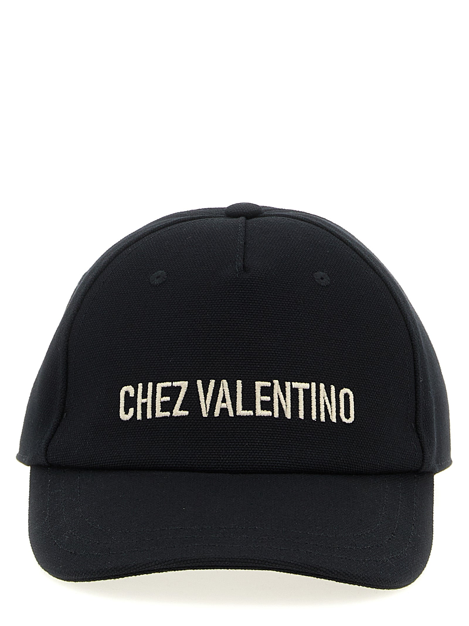 Valentino Garavani Black Cotton Cap (Baseball Hat) Valentino Garavani
