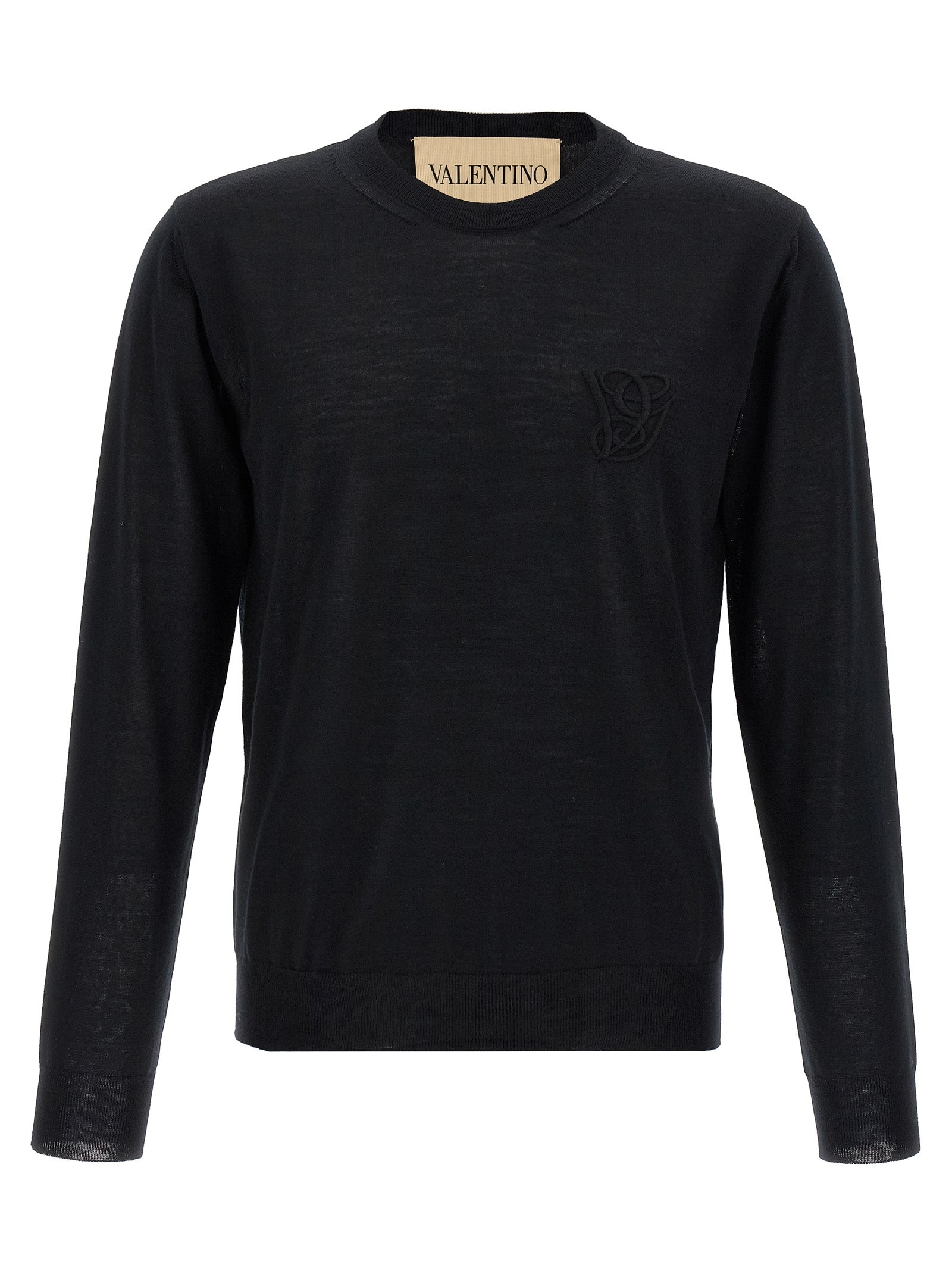 Valentino Garavani Black Virgin Wool Cardigan Valentino Garavani