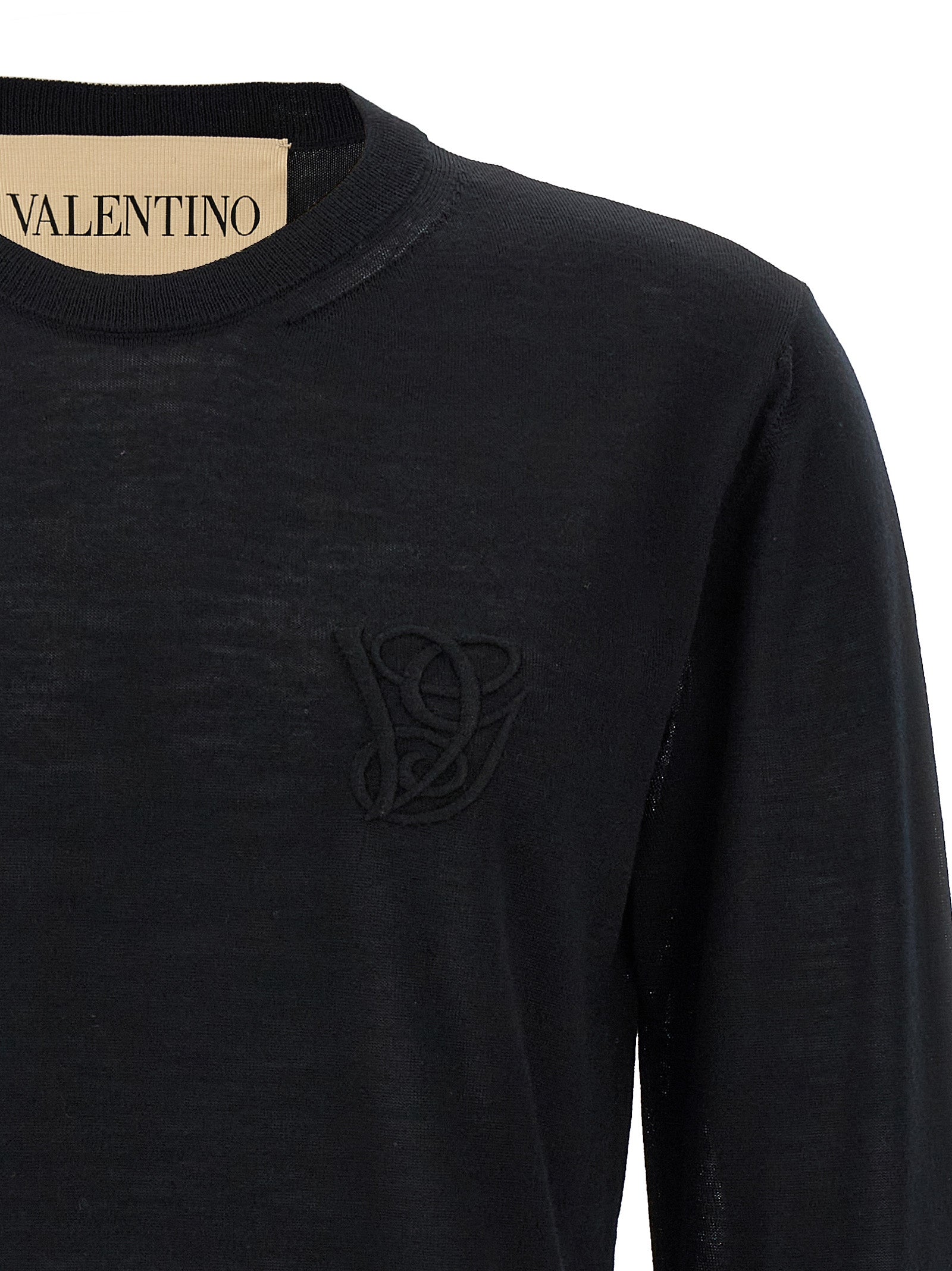 Valentino Garavani Black Virgin Wool Cardigan Valentino Garavani