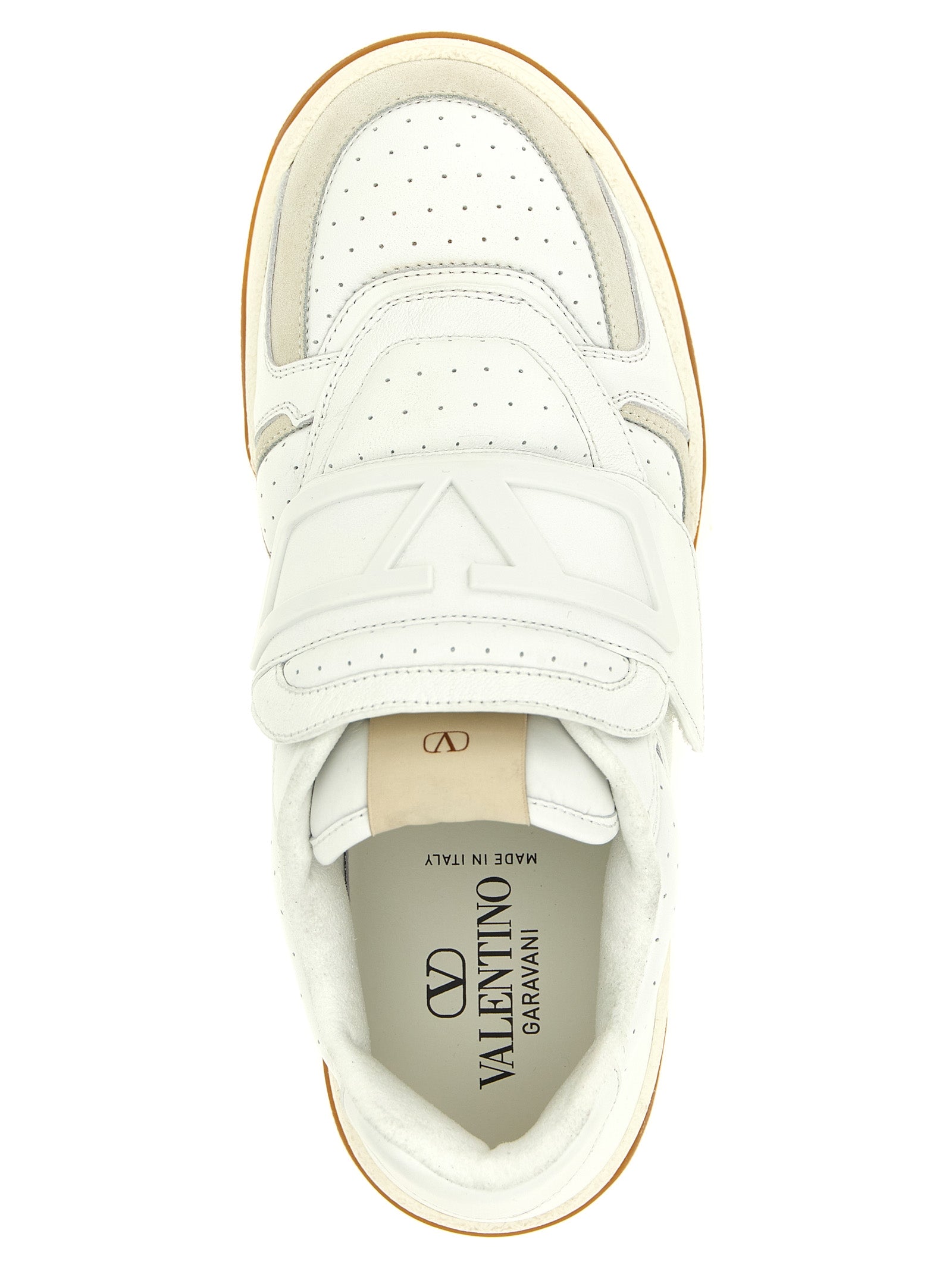 Valentino Garavani White Leather Athletic Sneakers Valentino Garavani