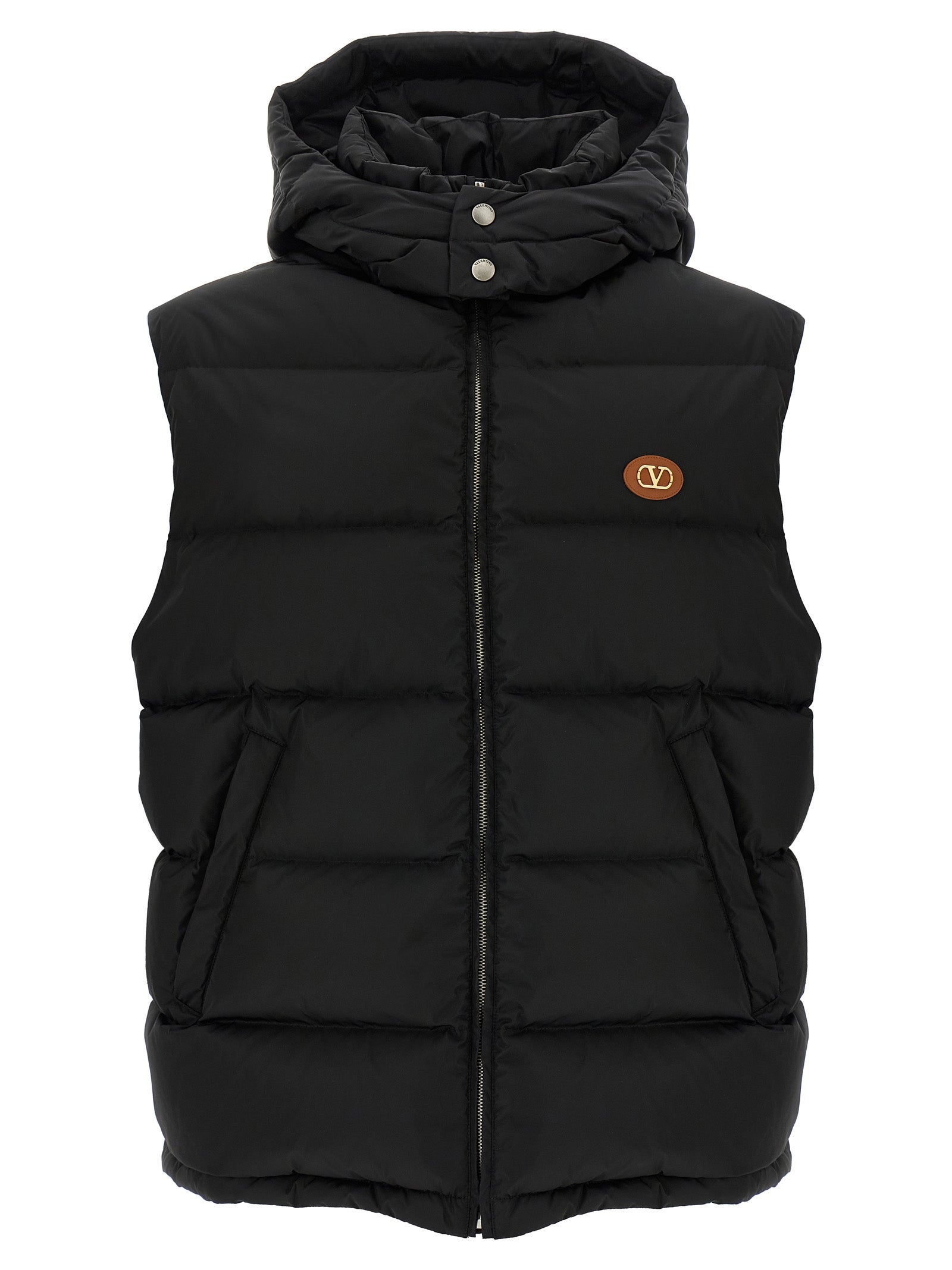 Valentino Garavani Black Polyamide Sleeveless Jacket Valentino Garavani