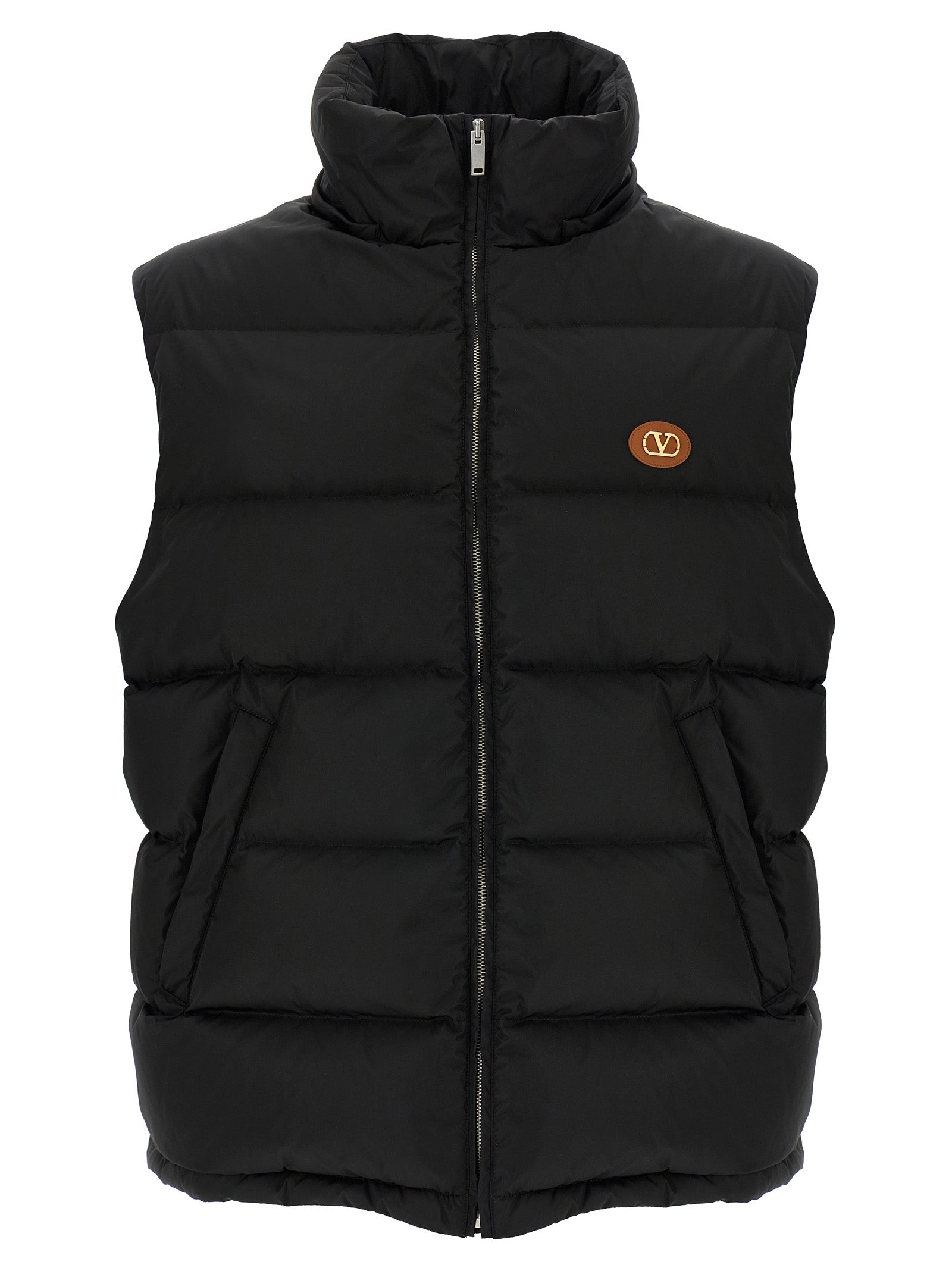 Valentino Garavani Black Polyamide Sleeveless Jacket Valentino Garavani